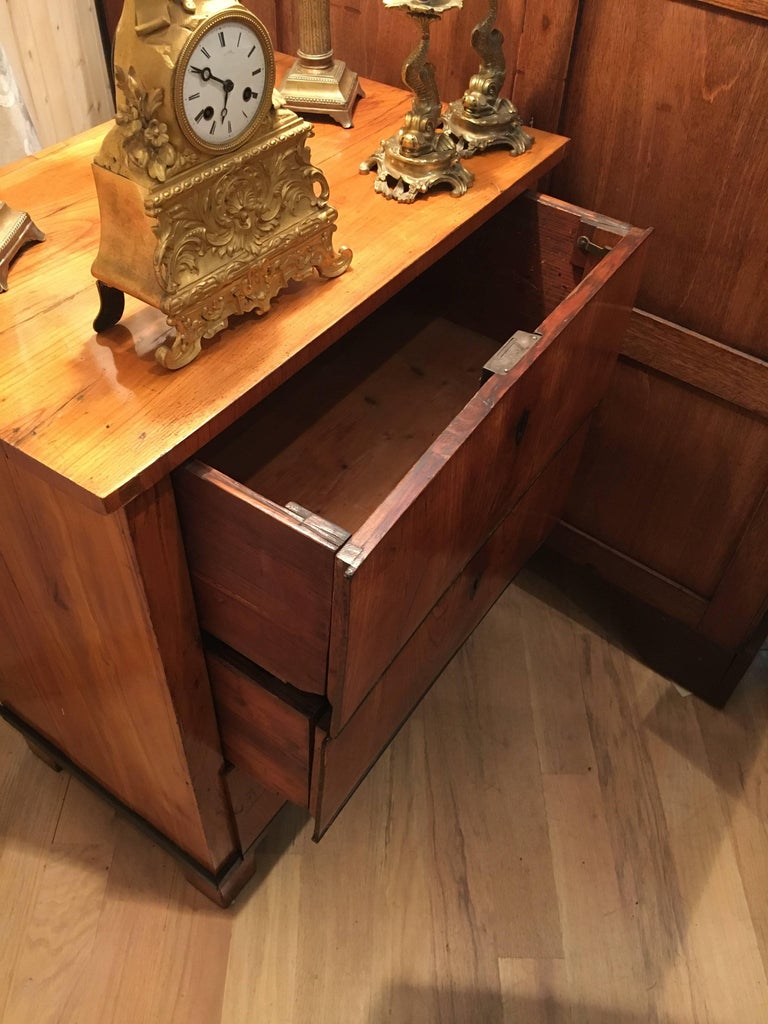 Italian Fruitwood Neoclassical ThreeDrawer Chest/ Butlers Desk. For