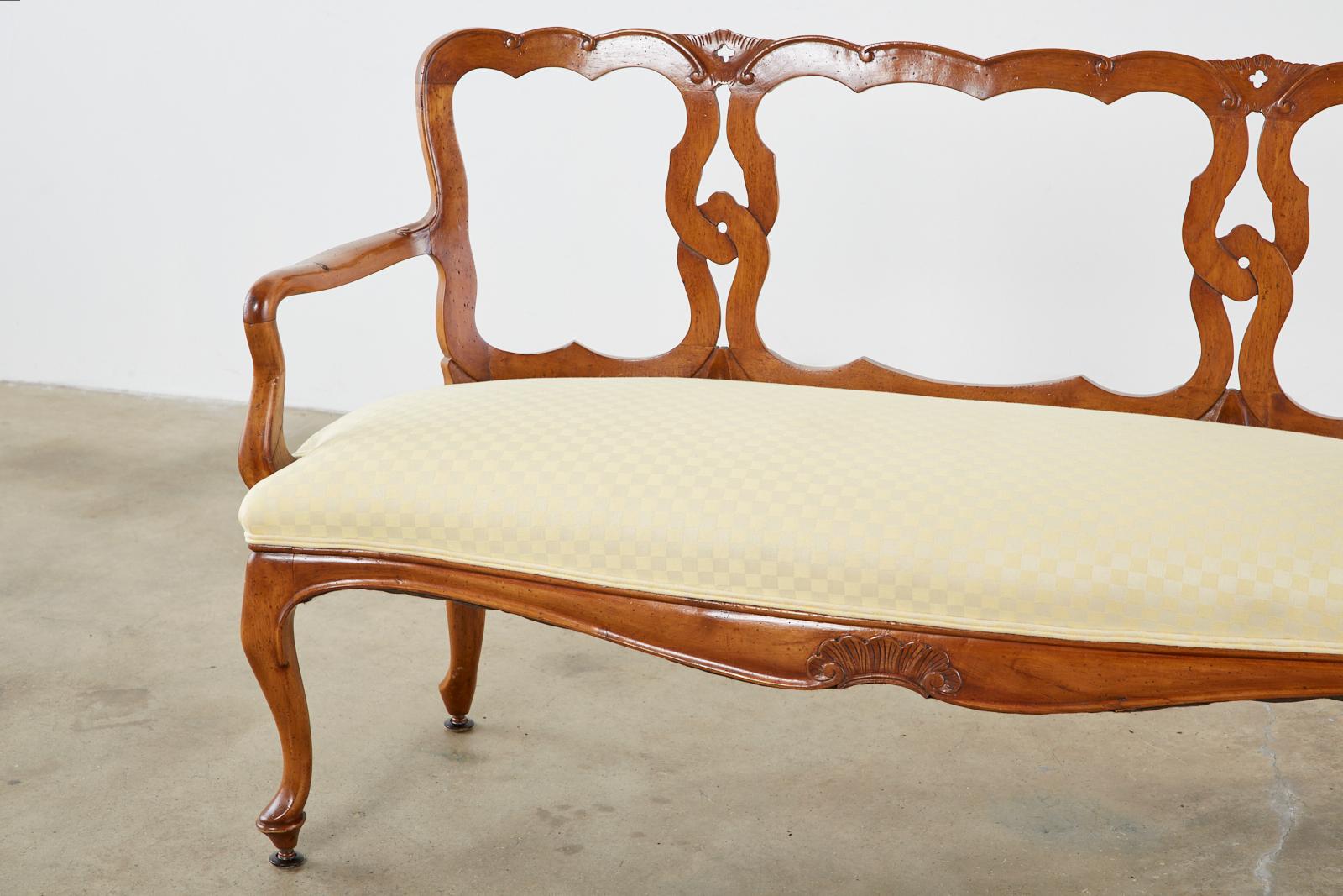 Italian Fruitwood Venetian Style Carved Settee Canape 2
