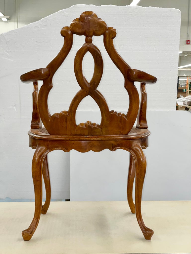 Italian Fruitwood Venetian Style Chair For Sale 5