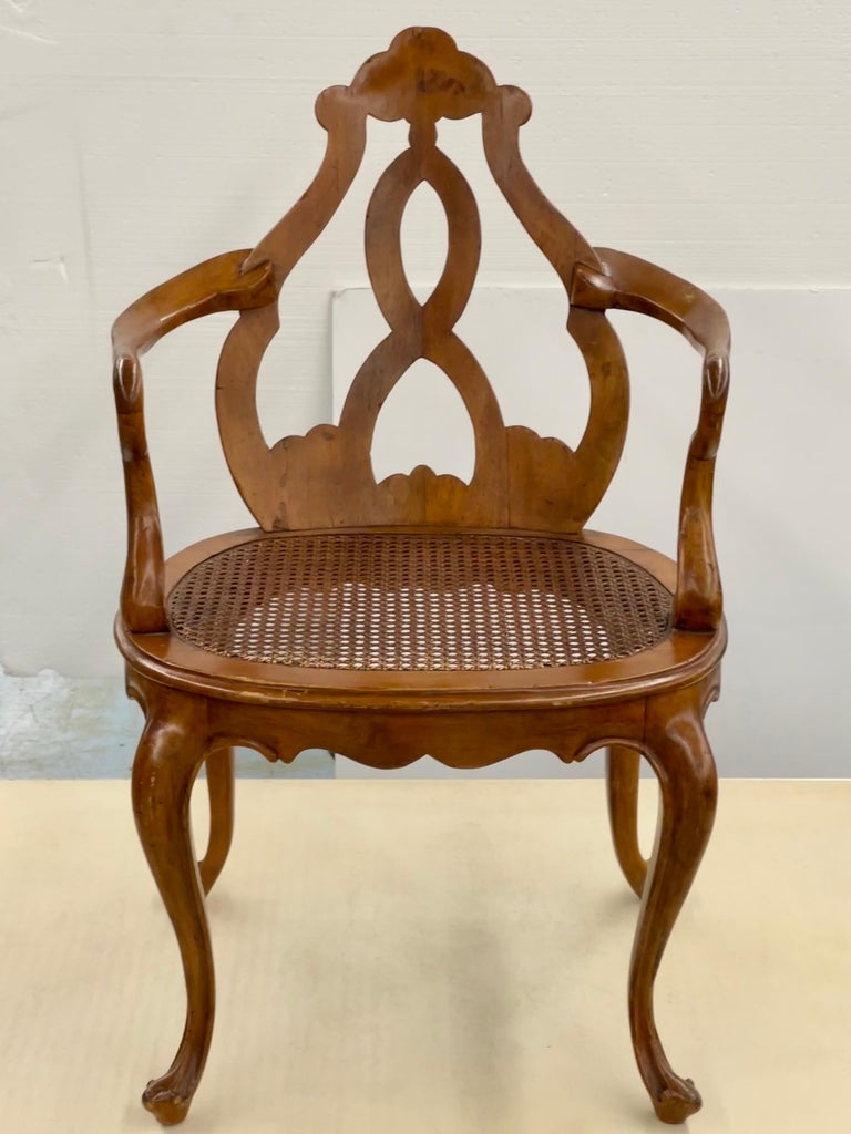 Italian Fruitwood Venetian Style Chair For Sale 17