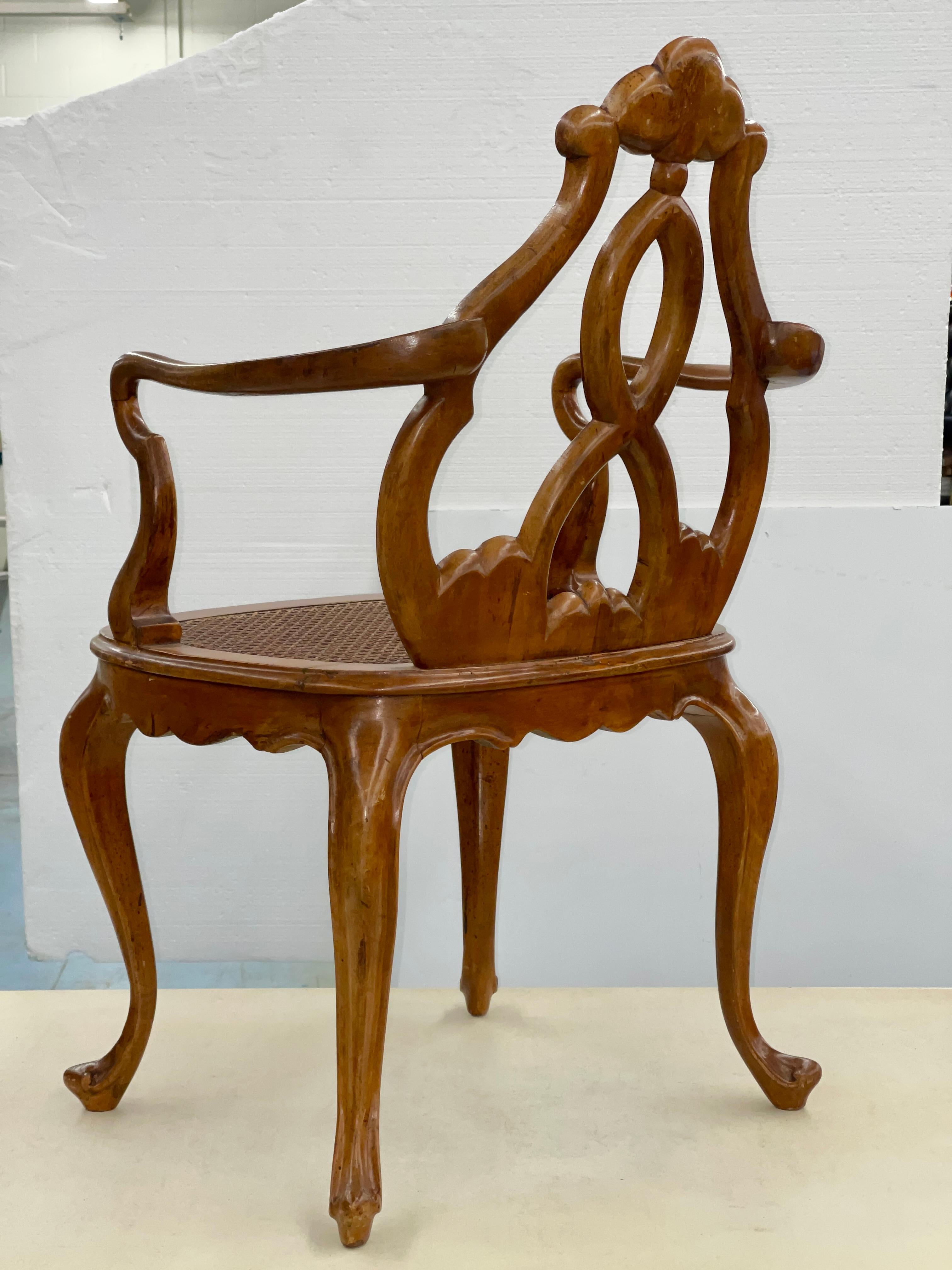 Italian Fruitwood Venetian Style Chair 4