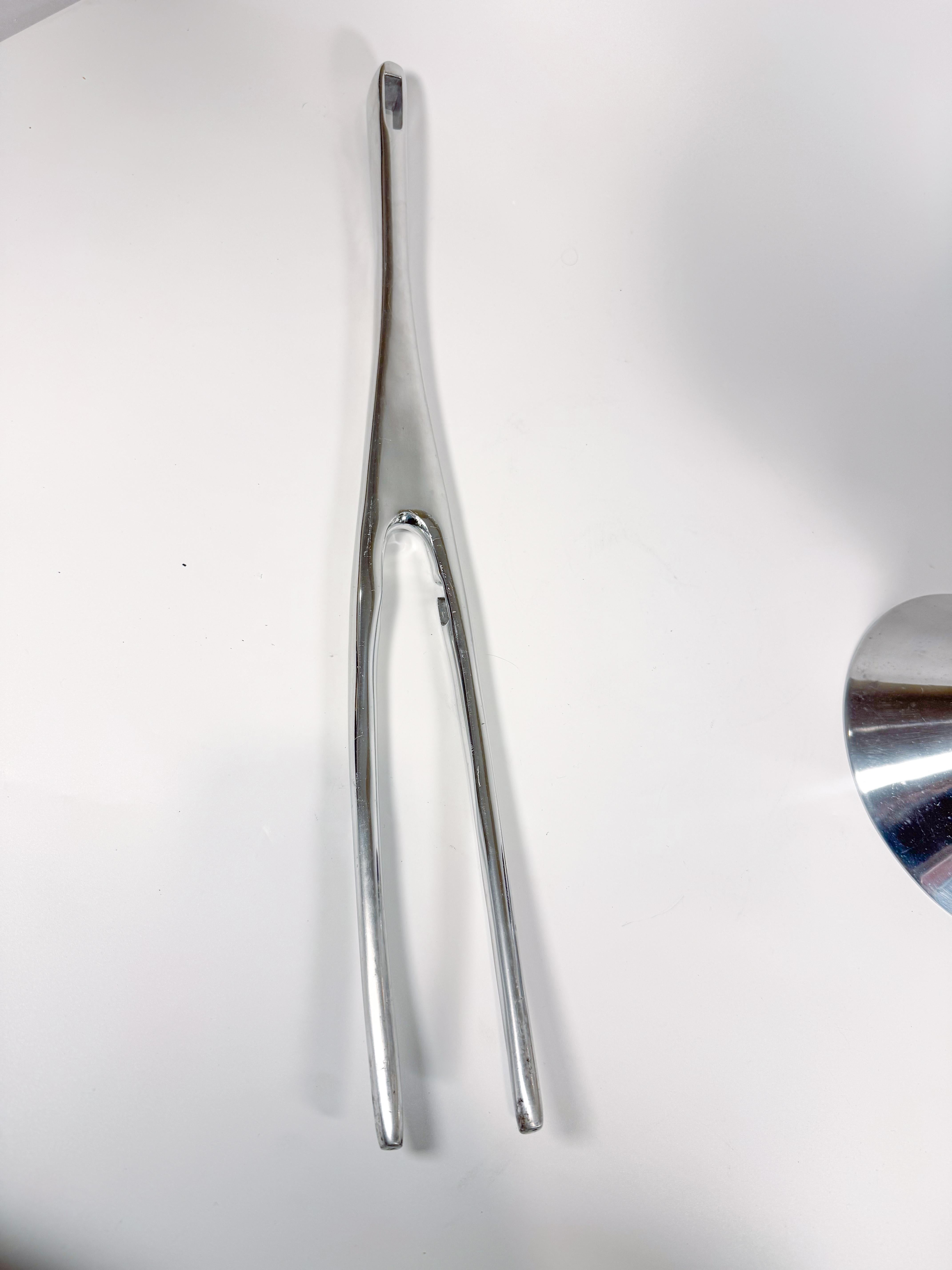 Set di 5 utensili da fuoco cromati 