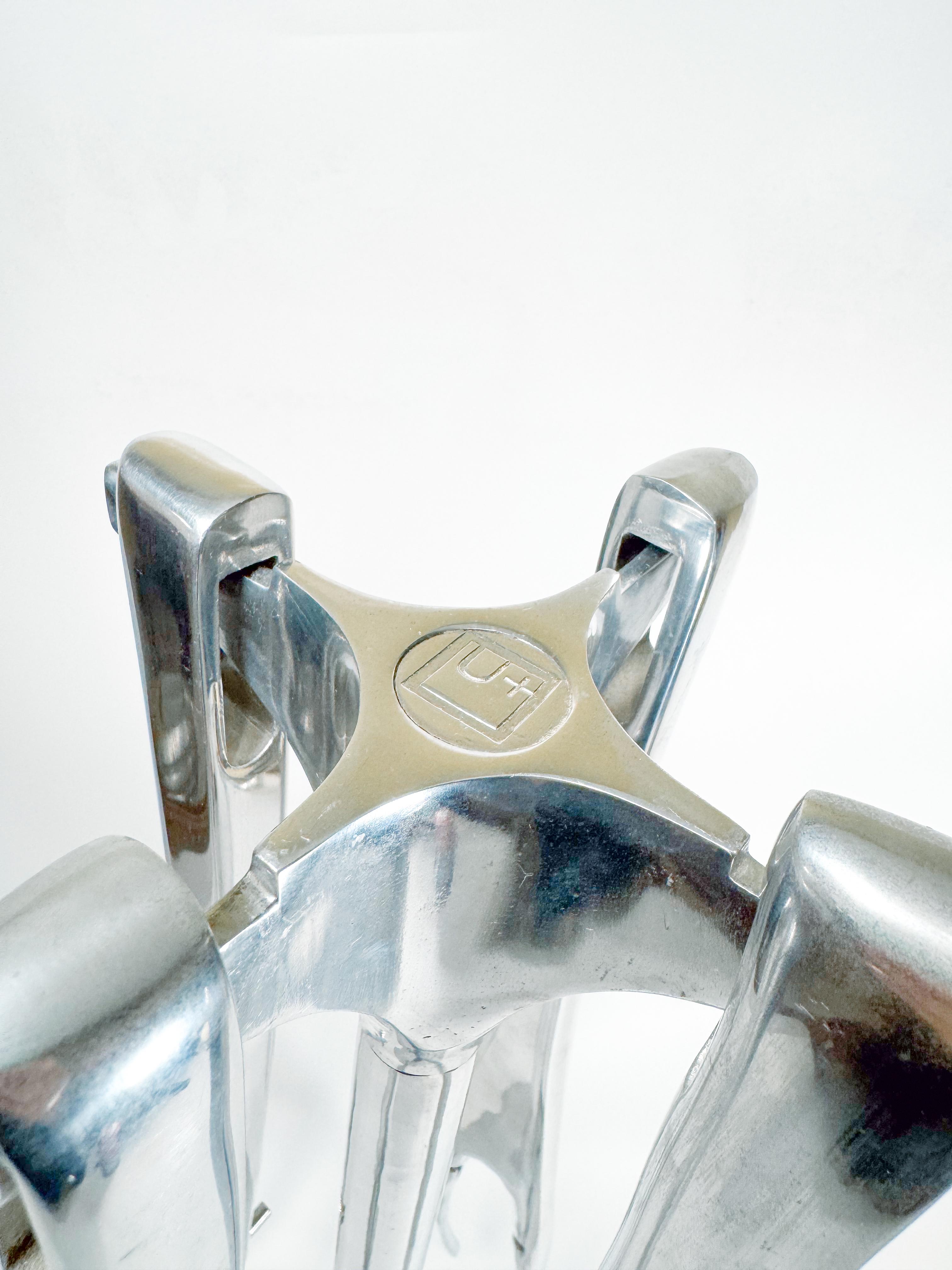 Italiano Set di 5 utensili da fuoco cromati 