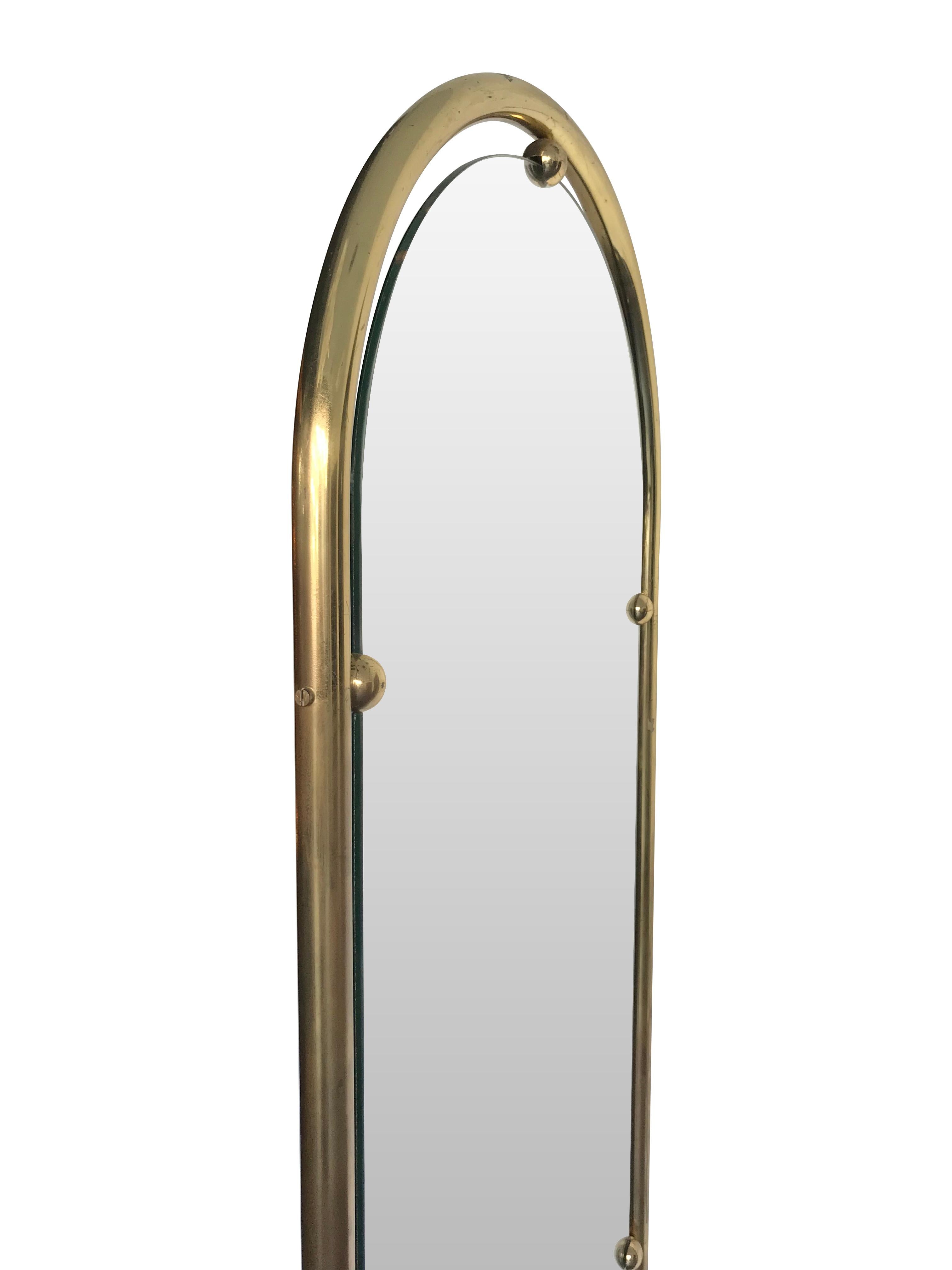Mid-Century Modern Italian Full Length, Double Sided Tailors Mirror