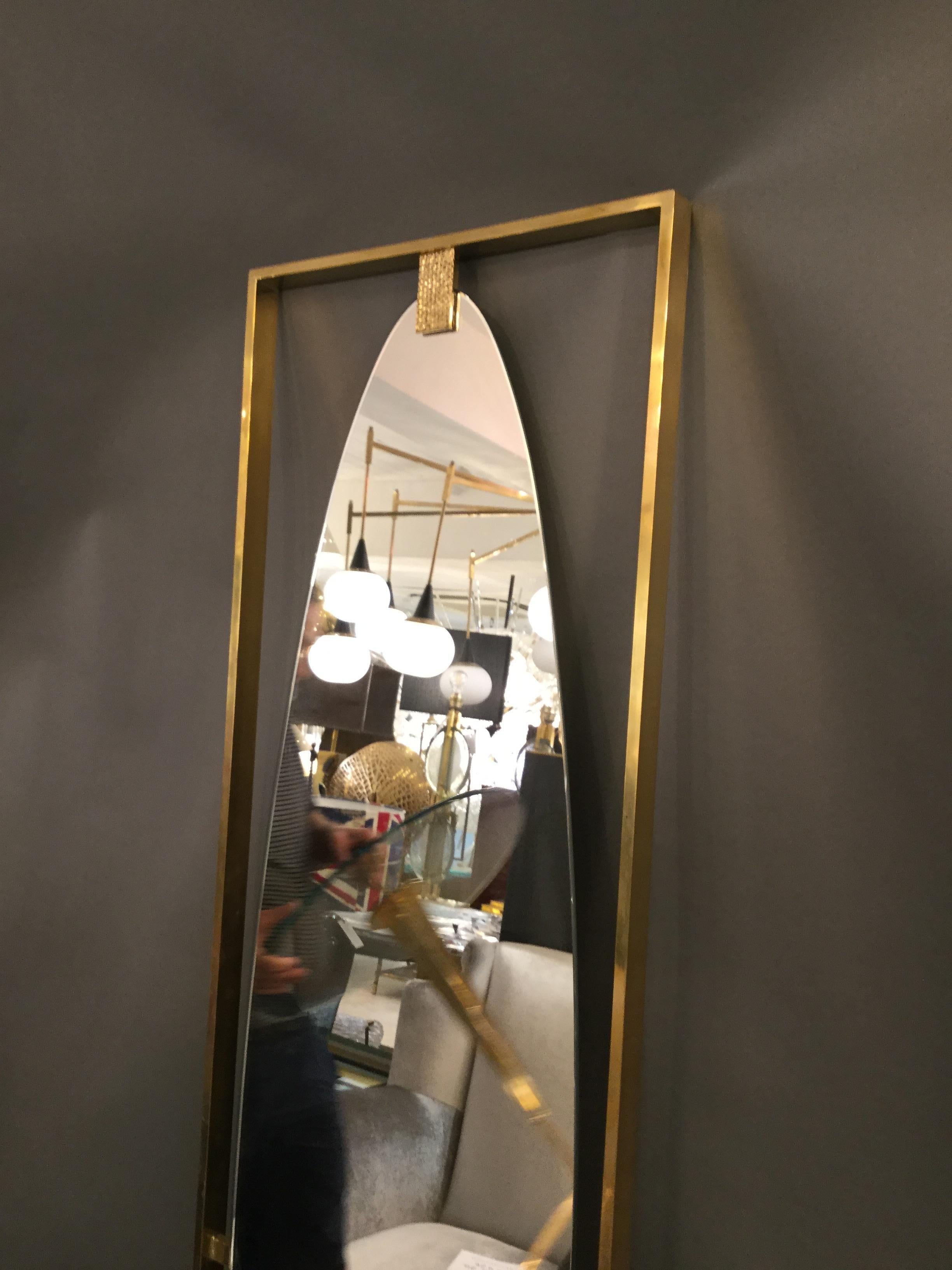 brass full length mirror