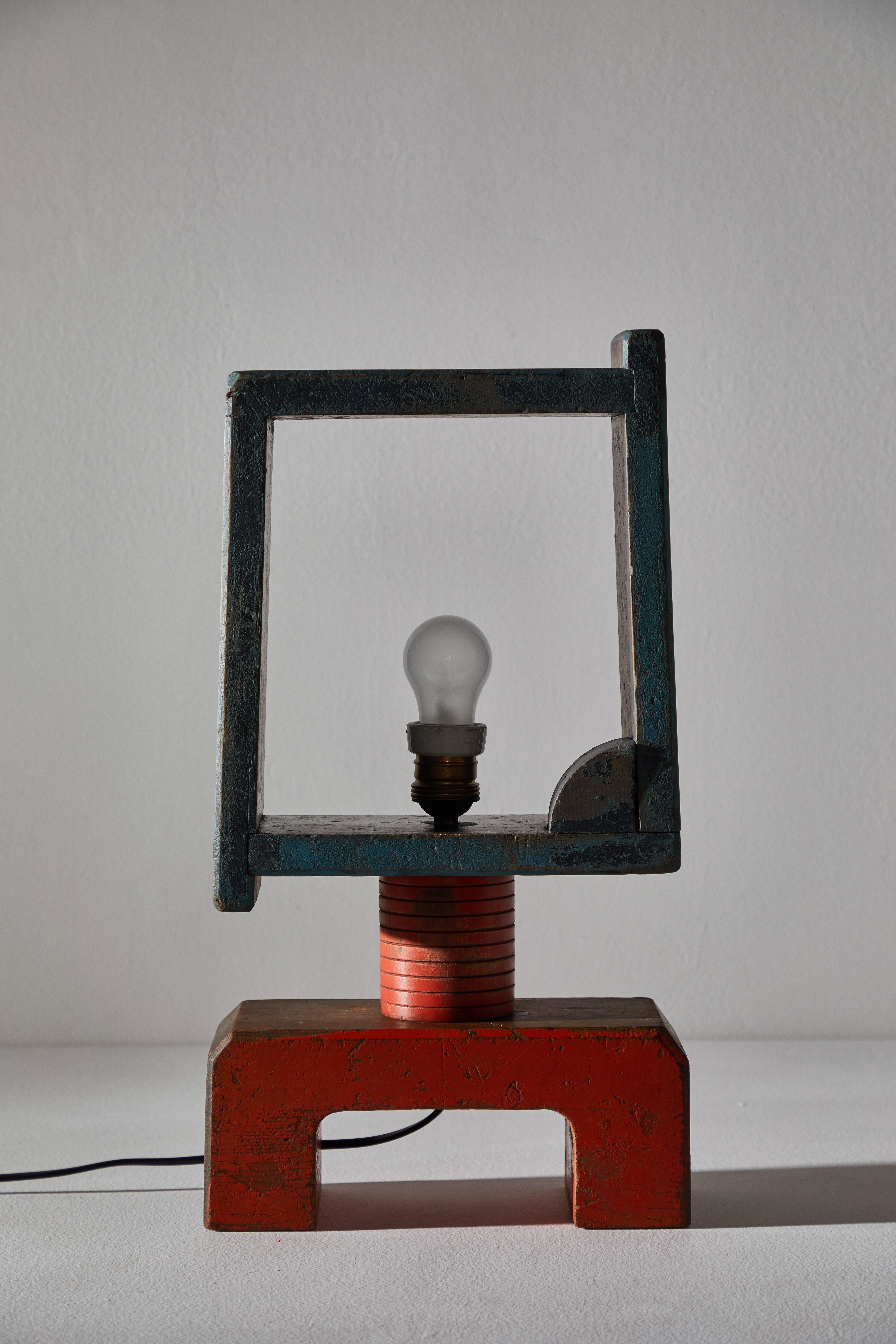 Mid-20th Century Italian Futurist Table Lamp For Sale