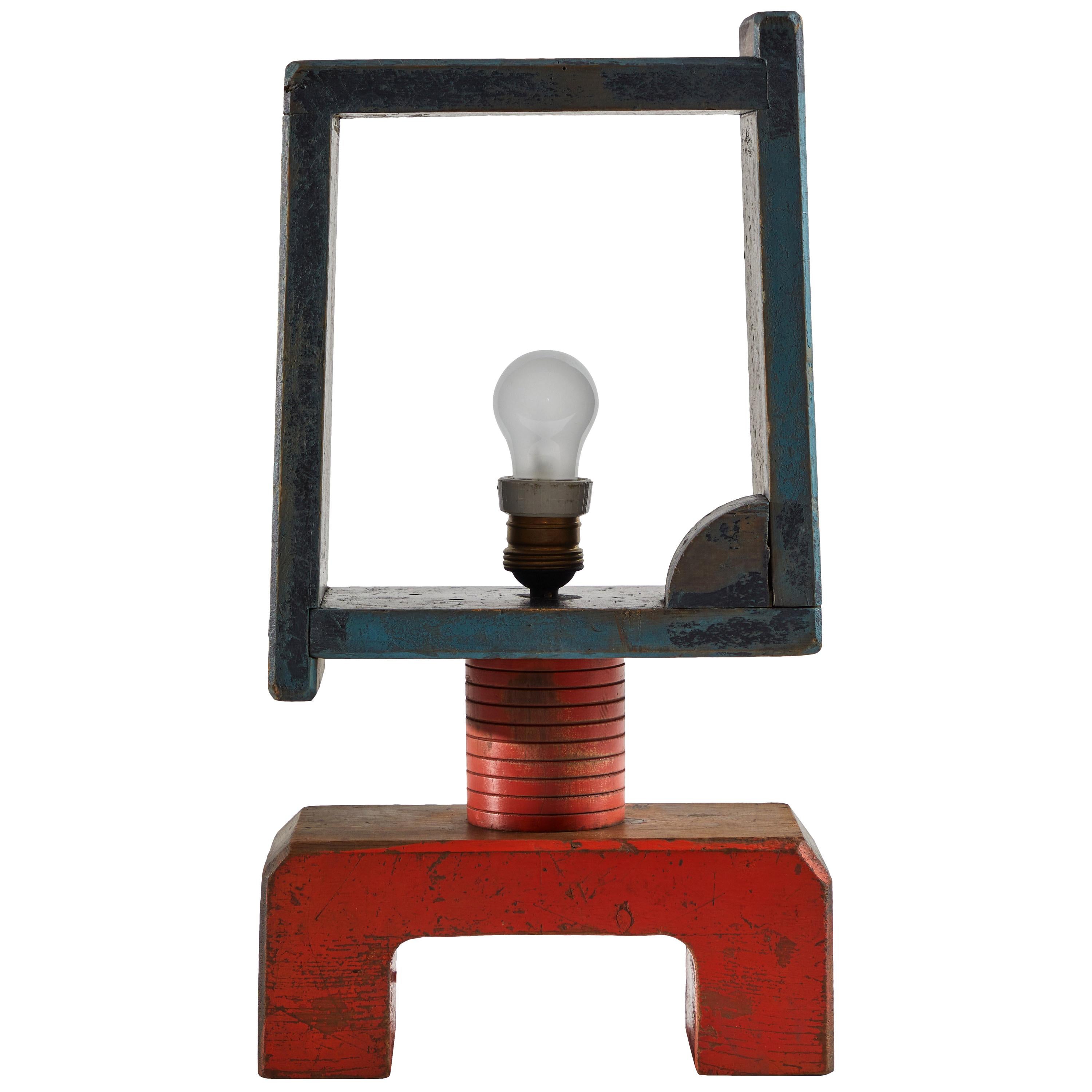 Italian Futurist Table Lamp For Sale