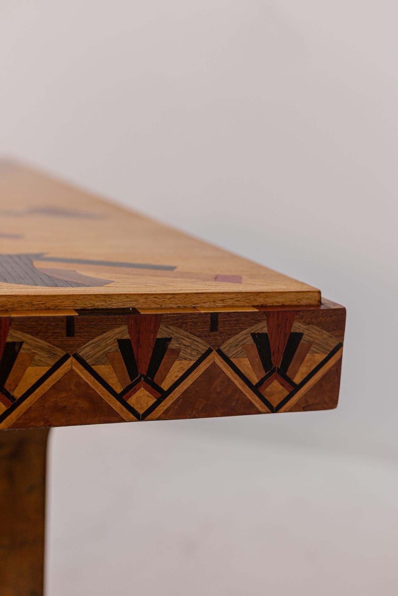 Italian Futurist Table Mauro Varotti in Various Wood Essences 14