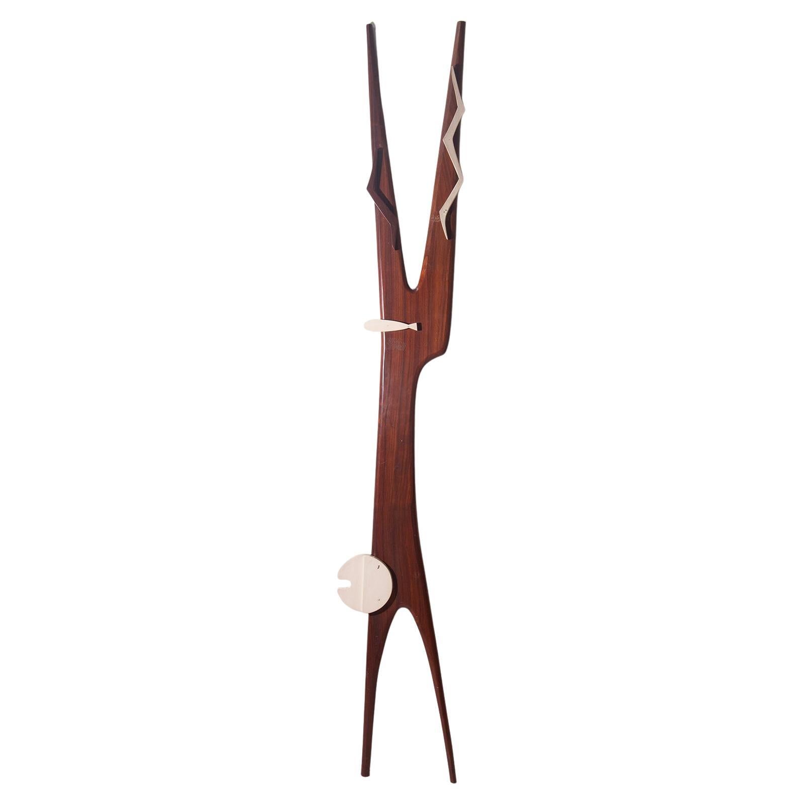 Italian futurist wall sculpture with anthropoform