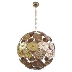 Araña Sputnik italiana "Galattico" - Cristal de Murano dorado oscuro, años 80.