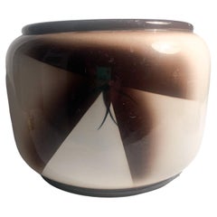 Italian Galvani Pordenone Airbrushed Ceramic Cachepot from the 1960s