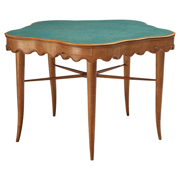 Italian Game Table in Maple For Sale at 1stDibs