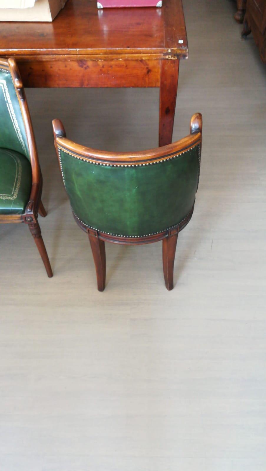 Hand-Carved Rare Italian Games Table Set with Four Chairs , Circa 1950