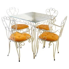 Retro Italian garden set in wrought iron, 1960s 