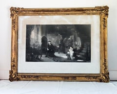 Italian, Genova, Two Large 1856 Carved Giltwood Frames