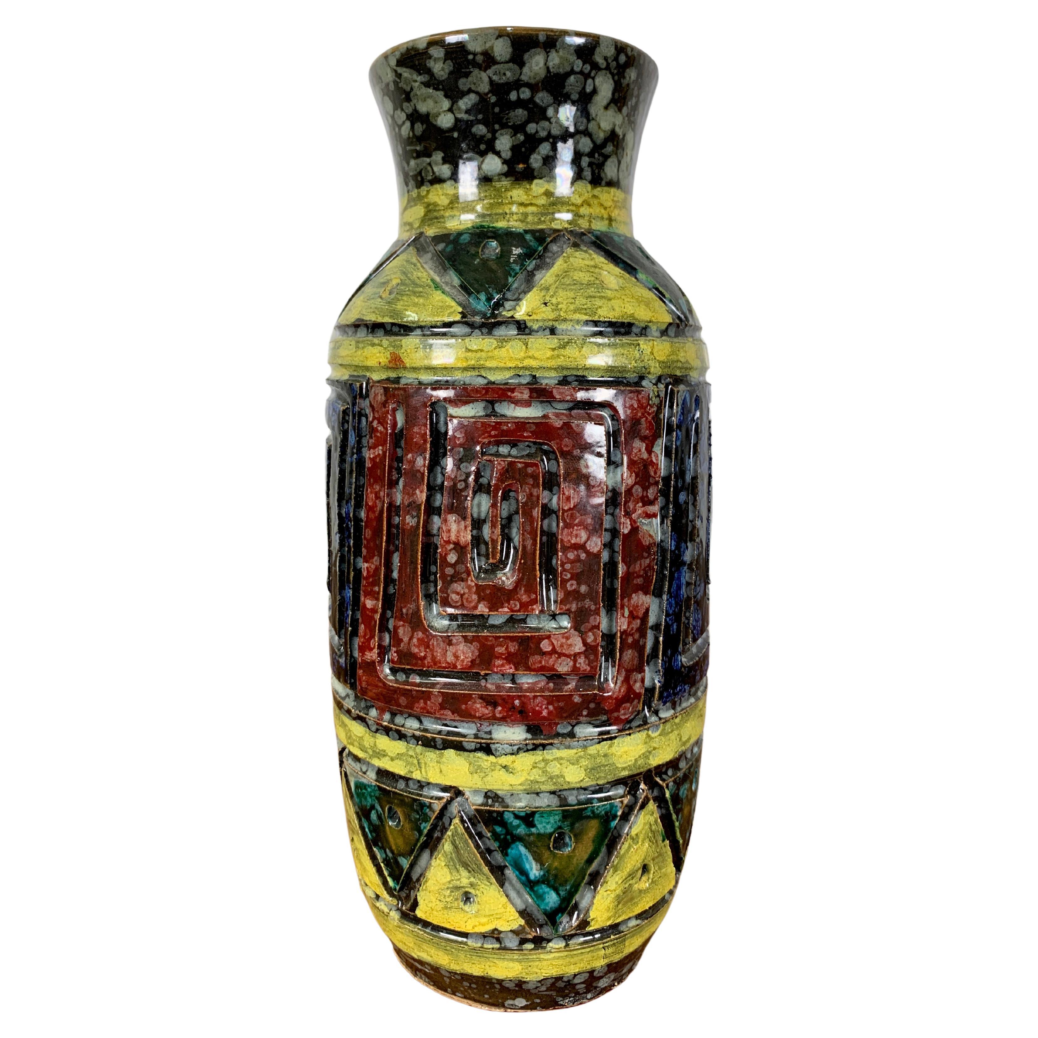 Italian Geometric Design Ceramic Vase