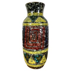 Vintage Italian Geometric Design Ceramic Vase