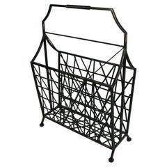 Italian Geometric Metal MCM Magazine Rack