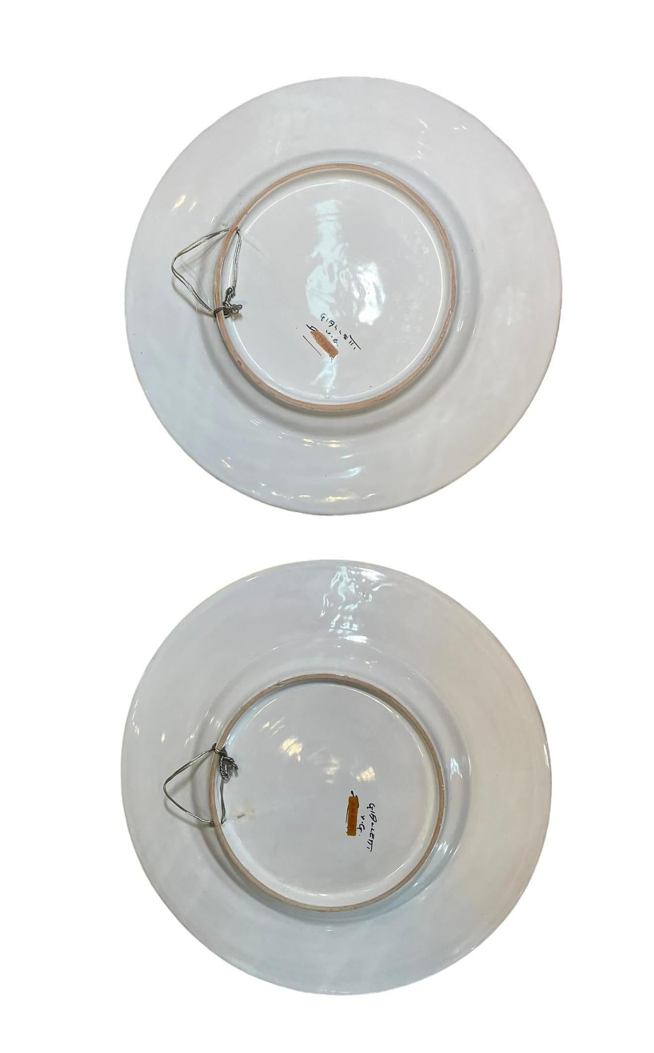 Italian Gialletti Majolica Portrait Plates For Sale 4