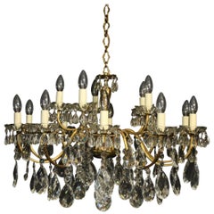 Italian Gilded 15 Light Antique Chandelier