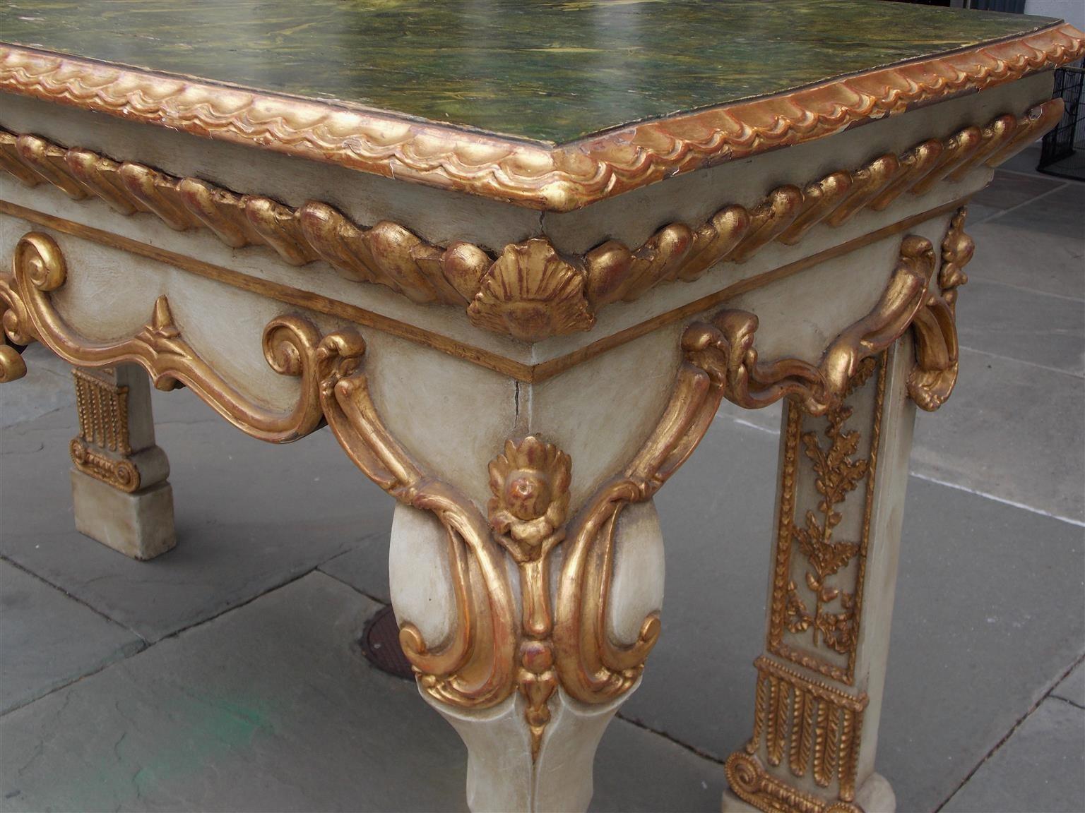 Italian Gilded and Painted Console For Sale 5
