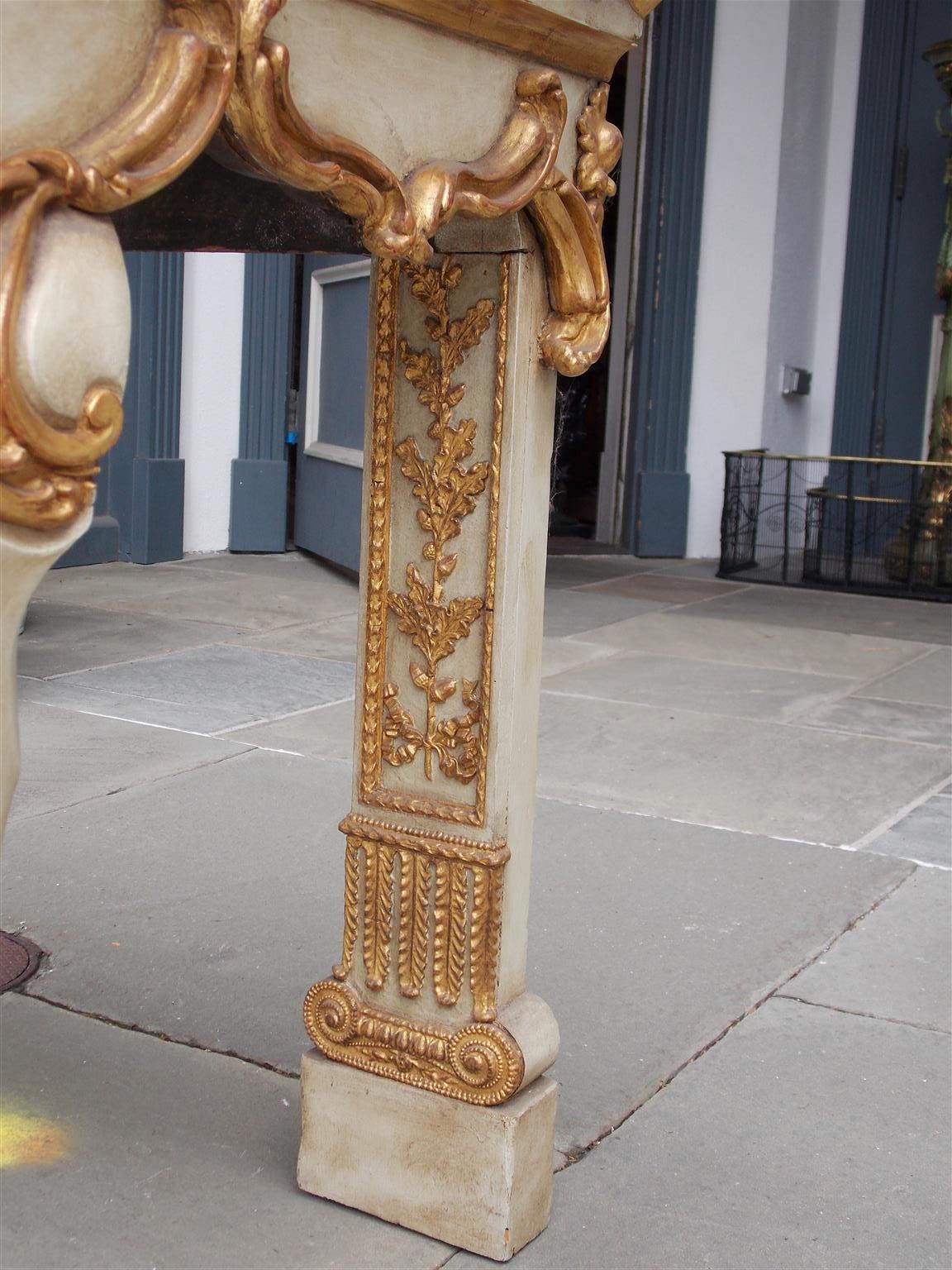 Italian Gilded and Painted Console For Sale 7