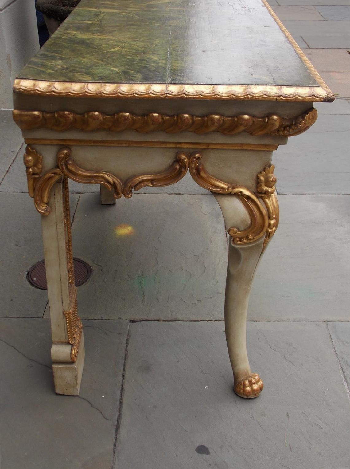 Italian Gilded and Painted Console For Sale 8