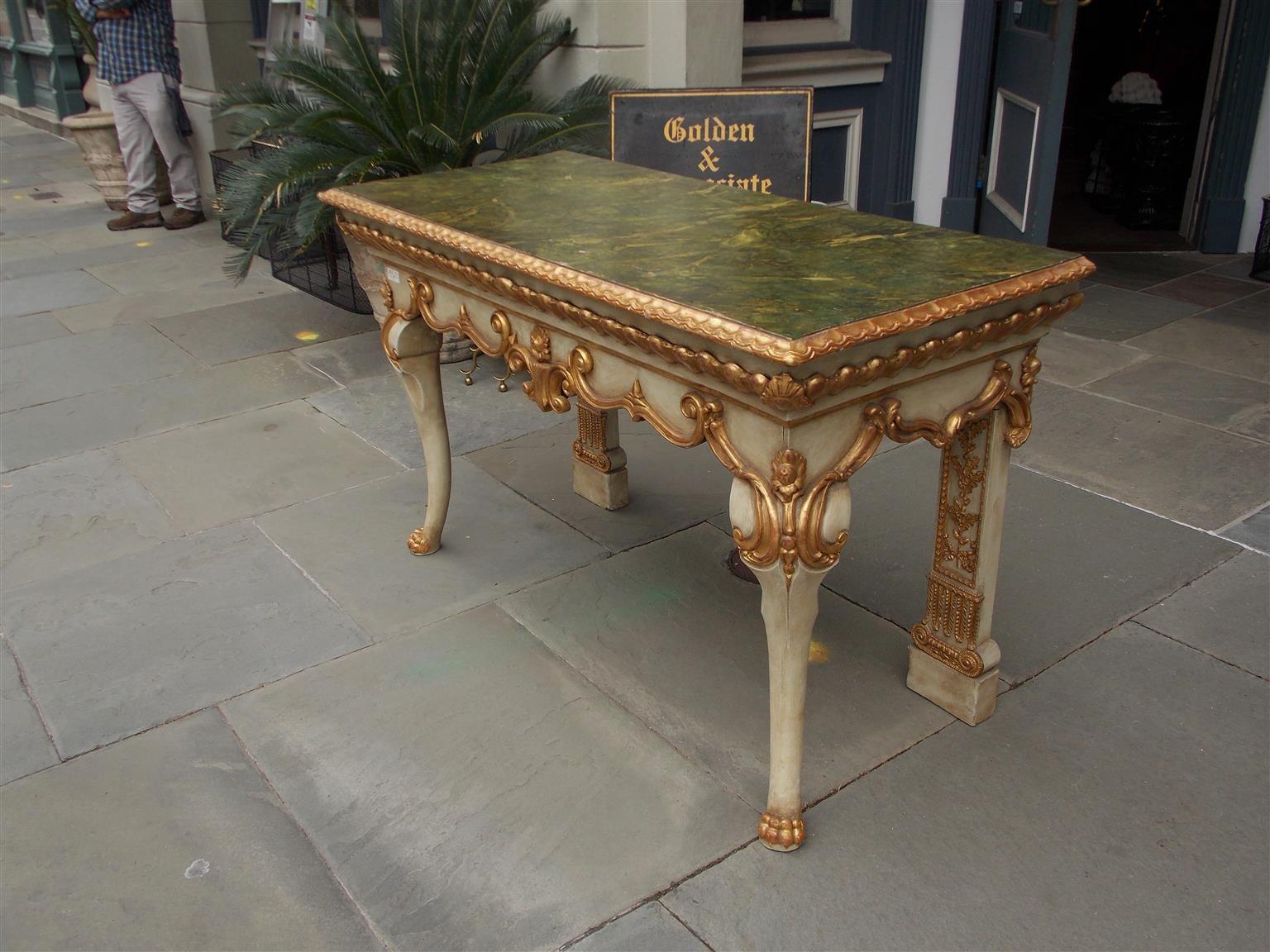 Italian Gilded and Painted Console For Sale 1