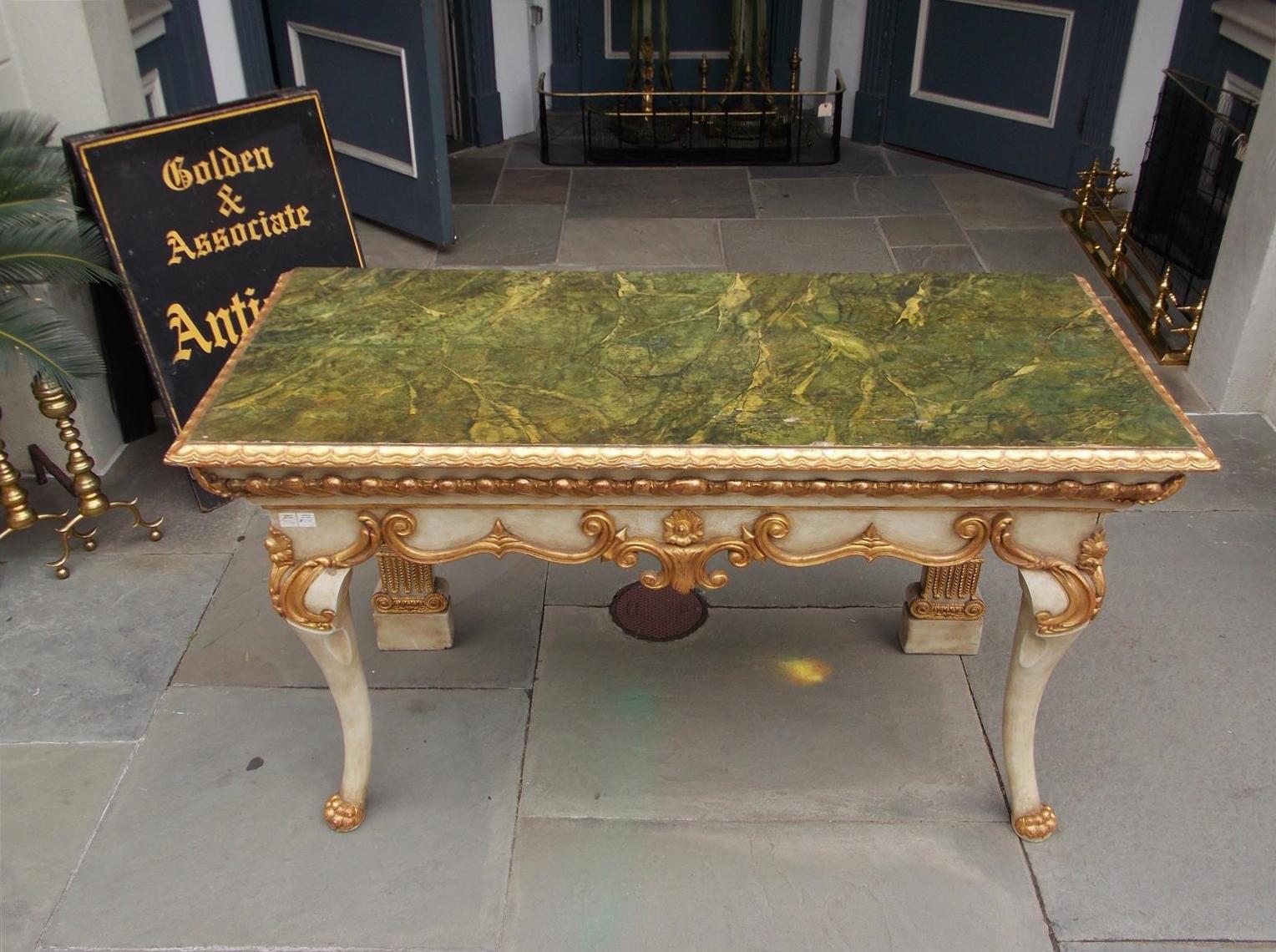 Italian Gilded and Painted Console For Sale 2