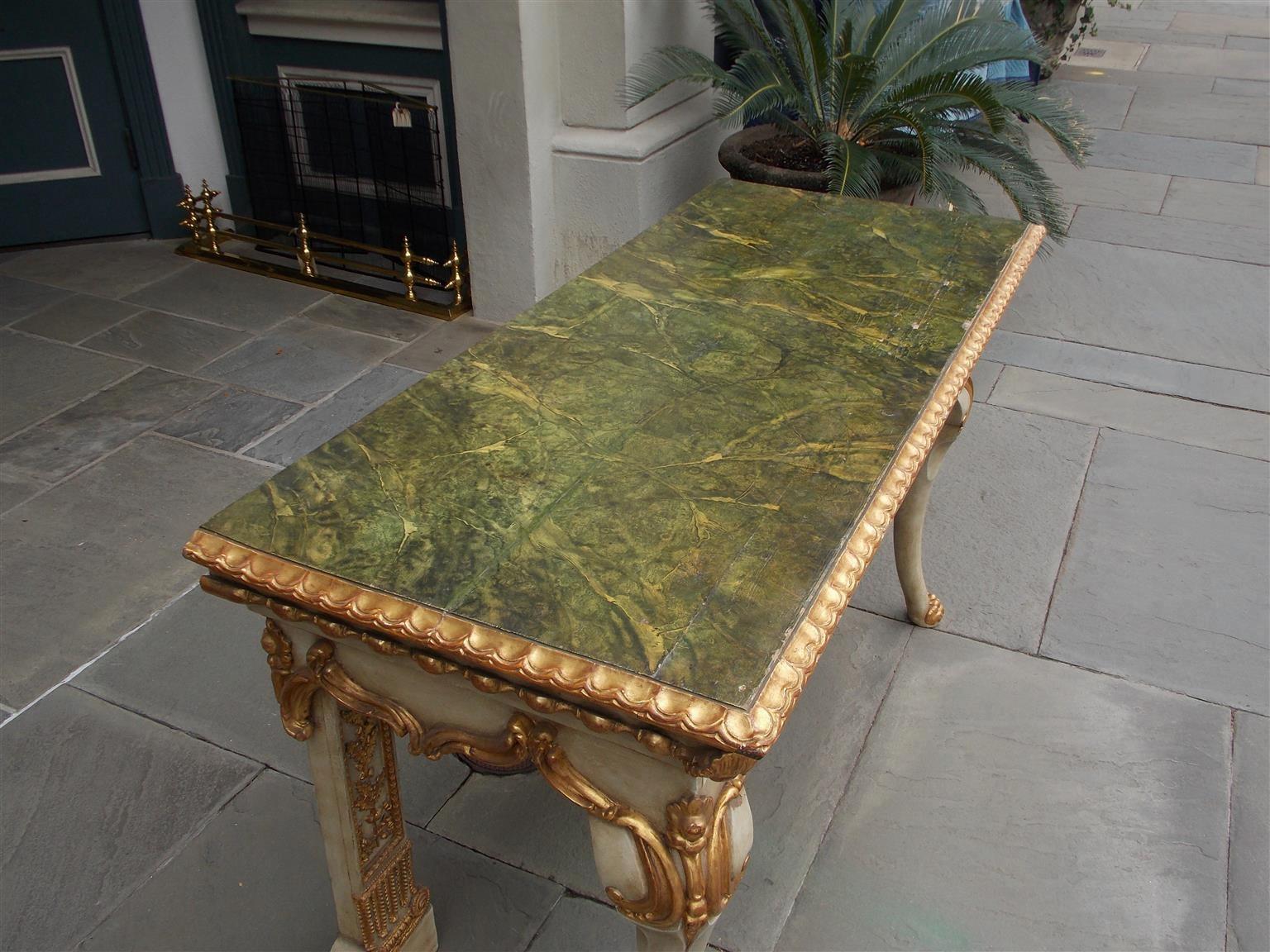 Italian Gilded and Painted Console For Sale 3