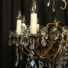 Italian Gilded Bronze 12-Light Antique Chandelier