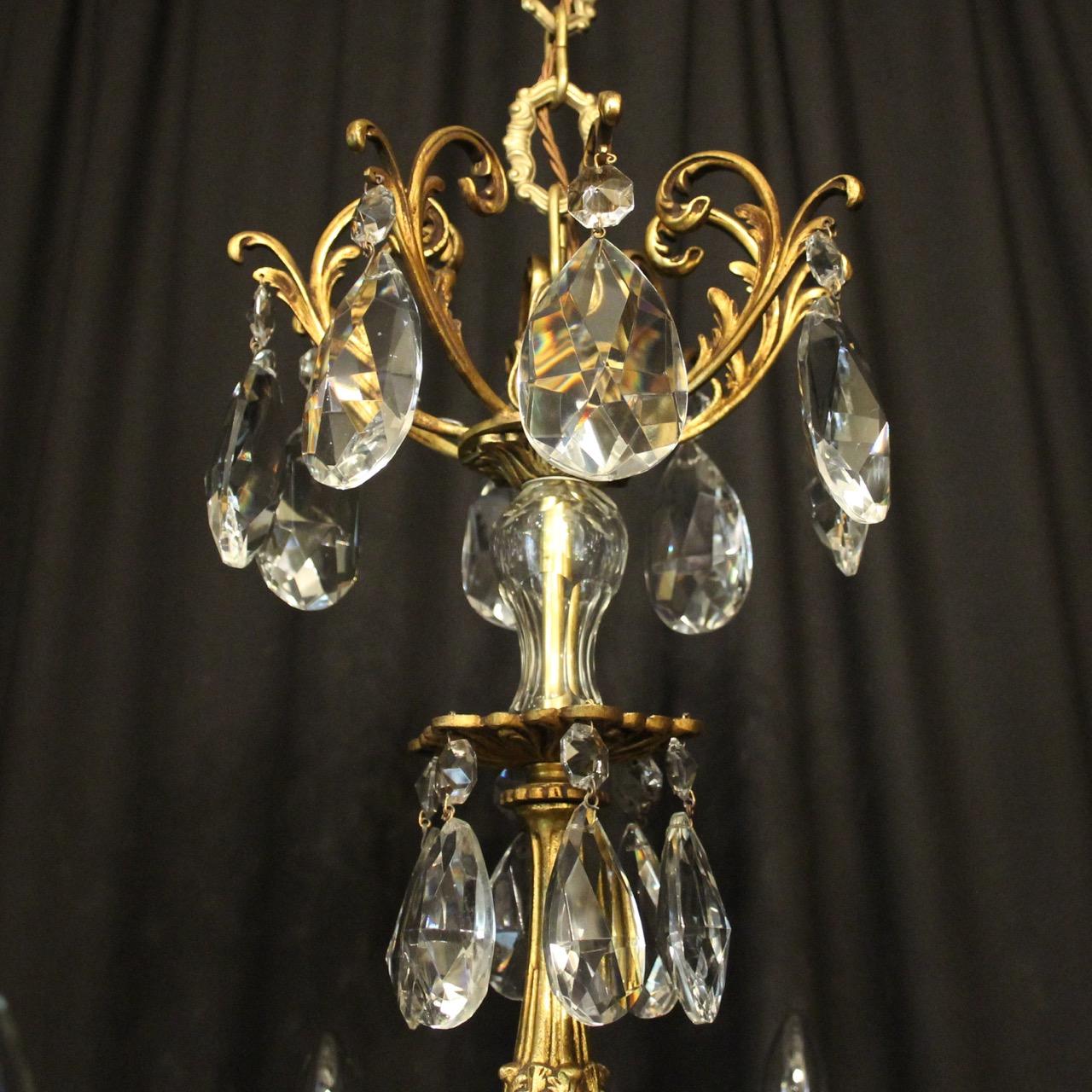 Italian Gilded Bronze 19th Century 8-Light Antique Chandelier For Sale 3