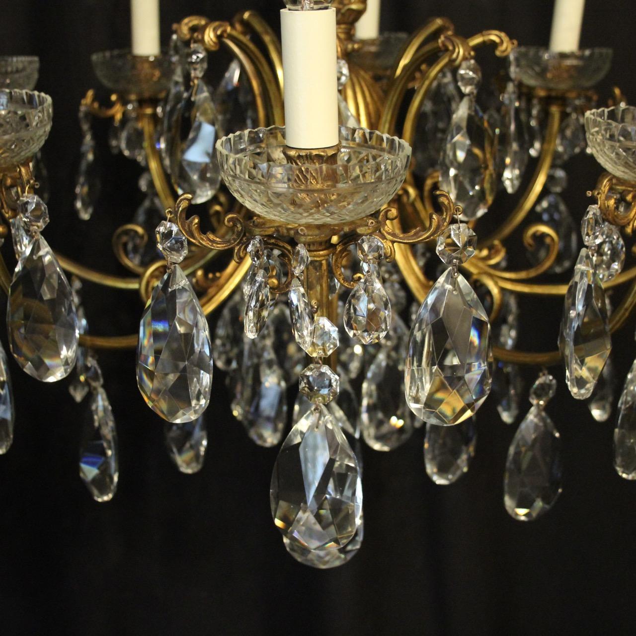 Italian Gilded Bronze 19th Century 8-Light Antique Chandelier For Sale 5