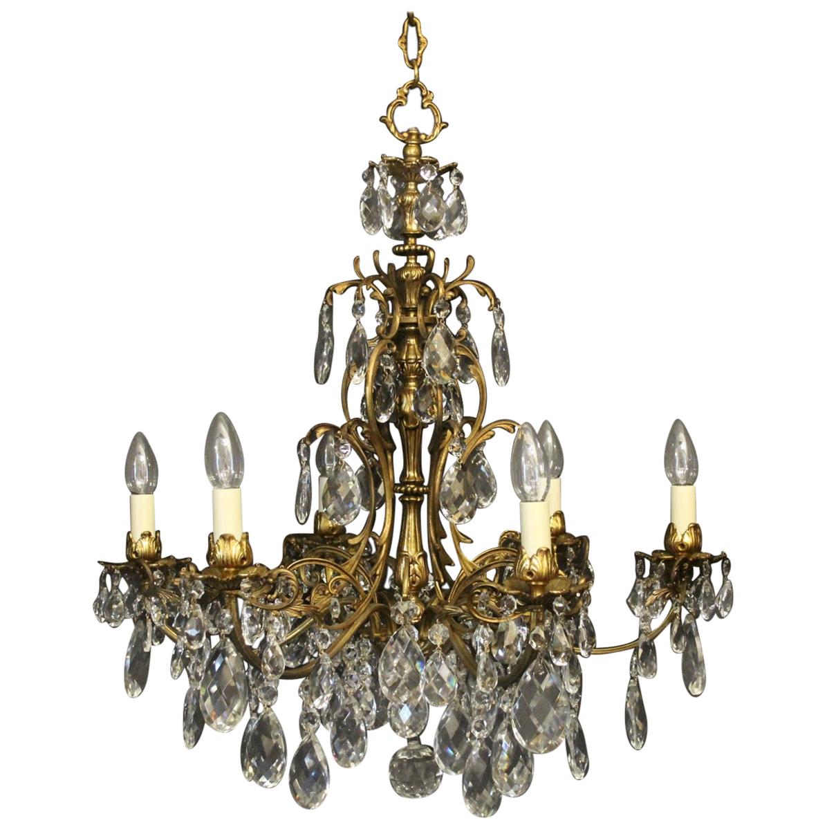 Antique Iron and Bronze Gold Gilded Horse Head Chandelier For Sale at