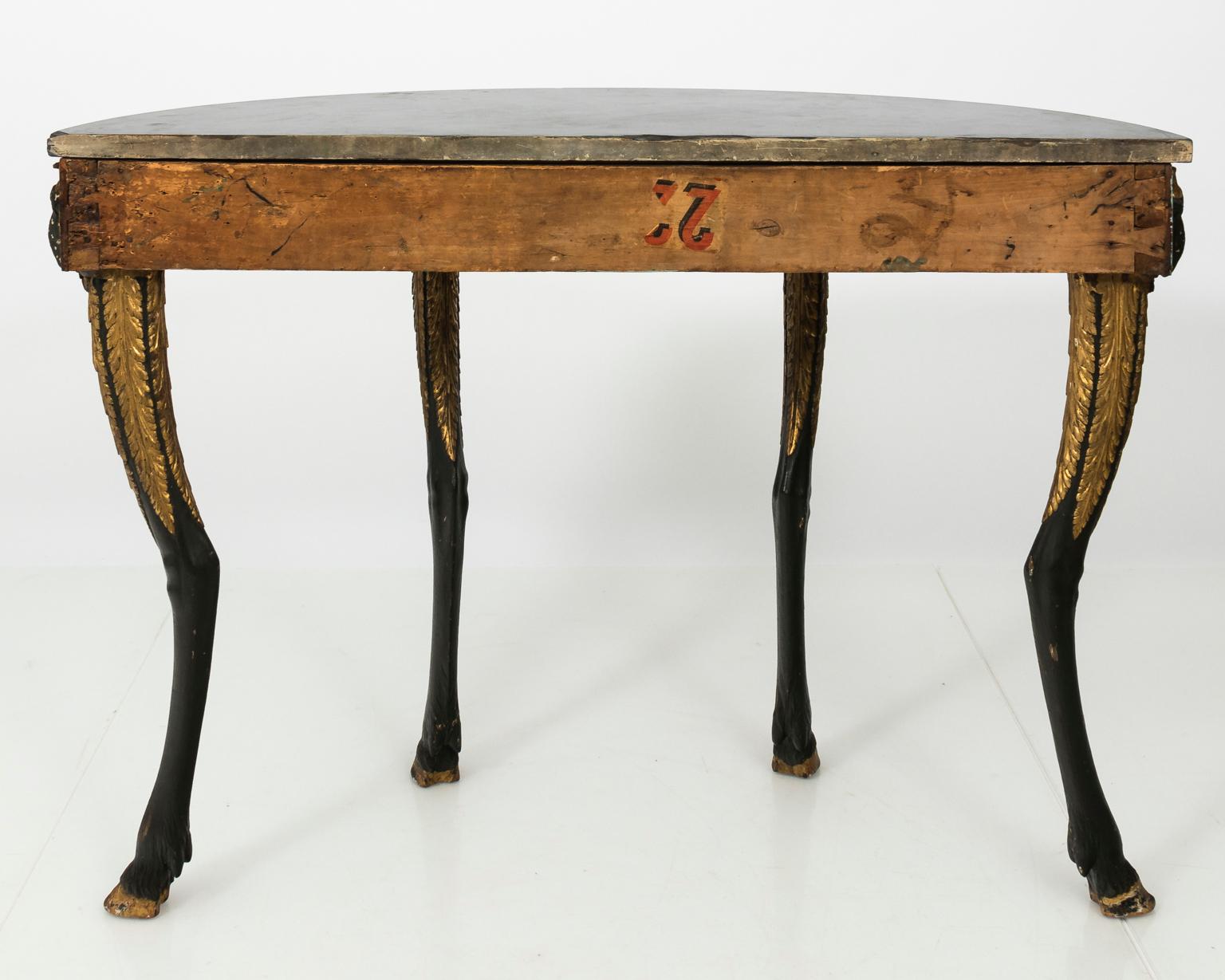 Table console dorée italienne 14