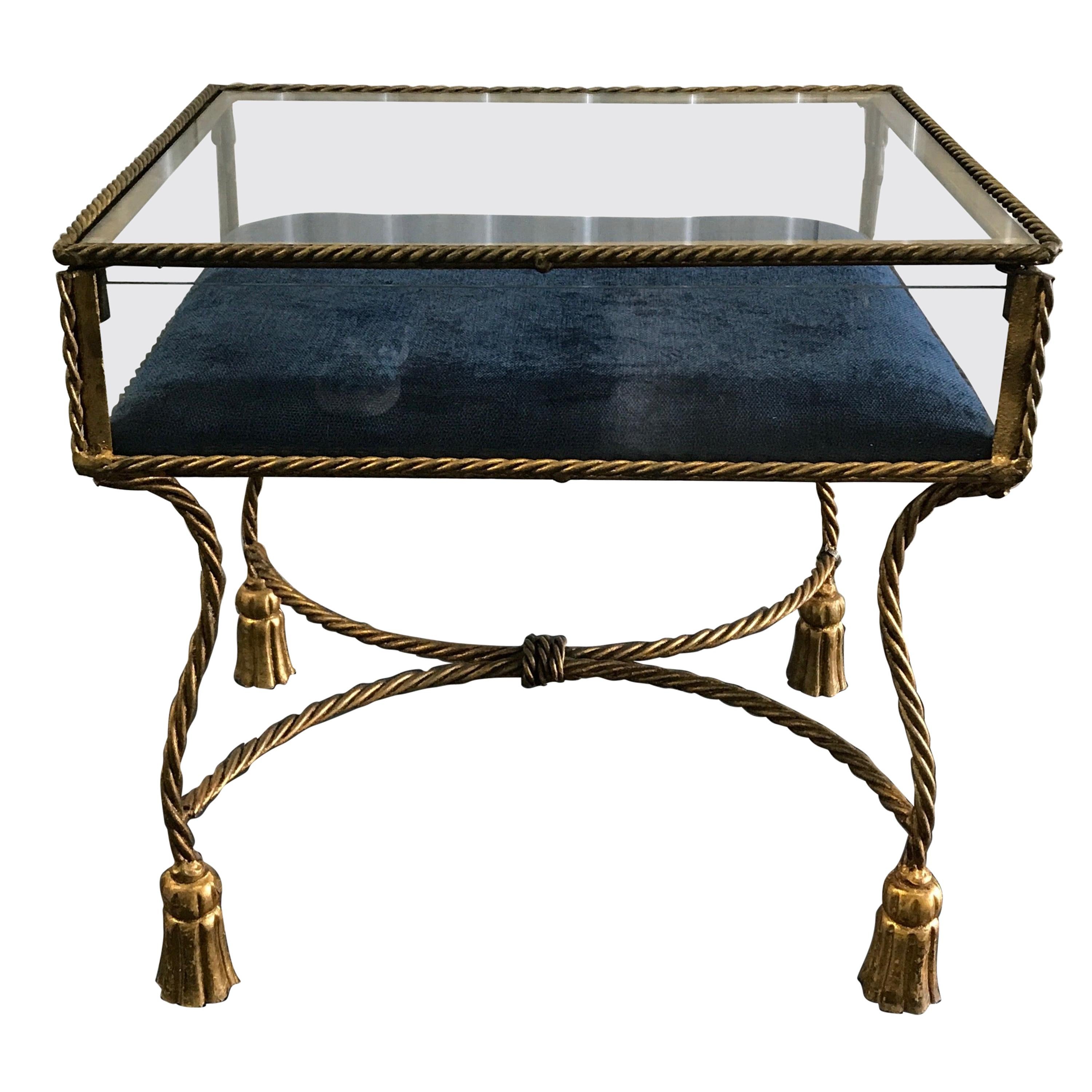 Italian Gilded Hollywood Regency Display Table