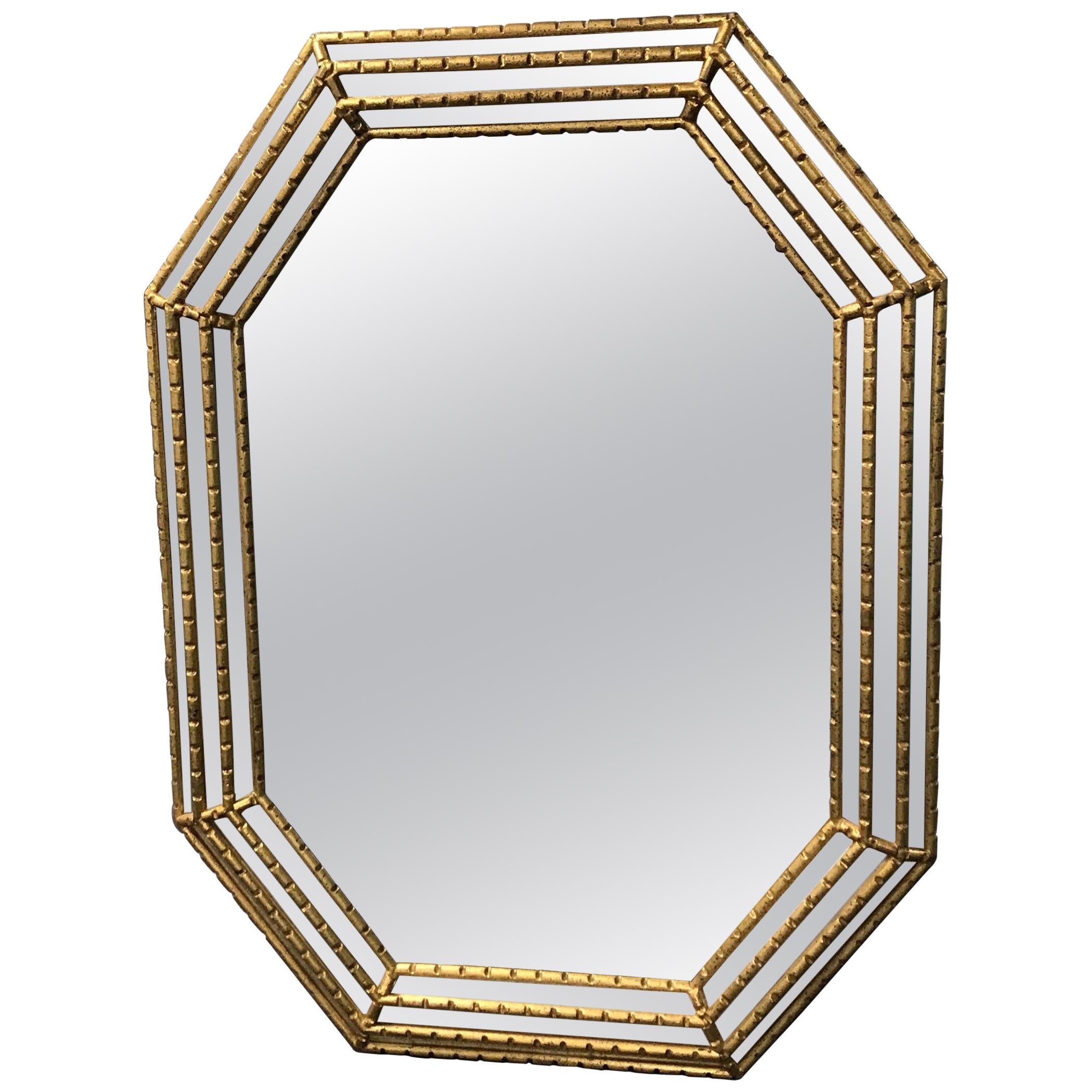 Italian Gilded Octagon Mirror