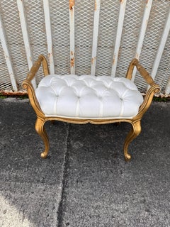 Italian gilded small bench , Circa 1960