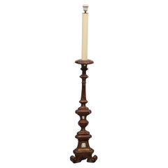 Lampadaire italien Rococo en bois doré, 1954, miroirs, hauteur 175 cm