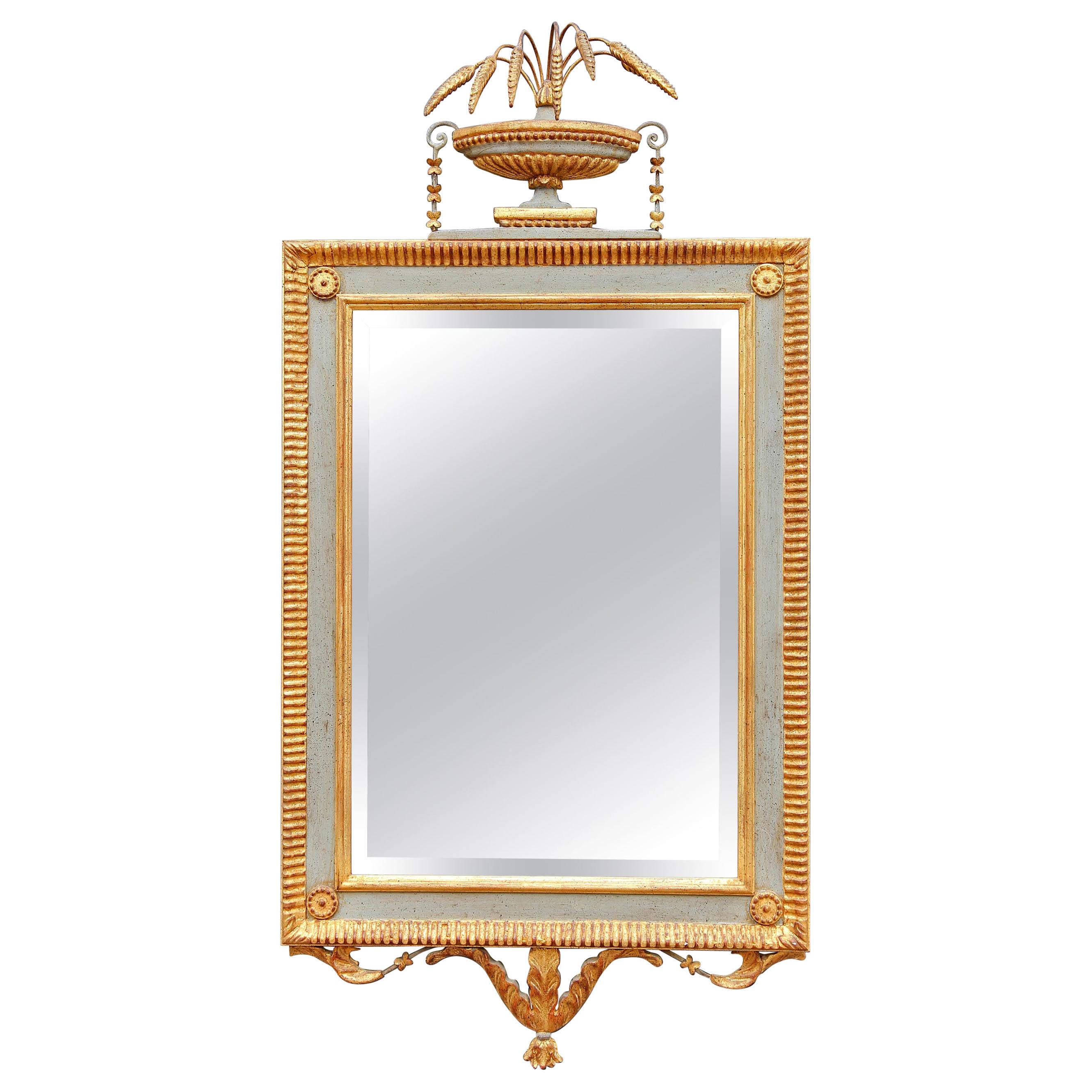 Neoclassical Gilt Ebonized Mantel Mirror at 1stdibs