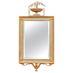 Italian Gilt and Painted Neoclassical Console Mirror