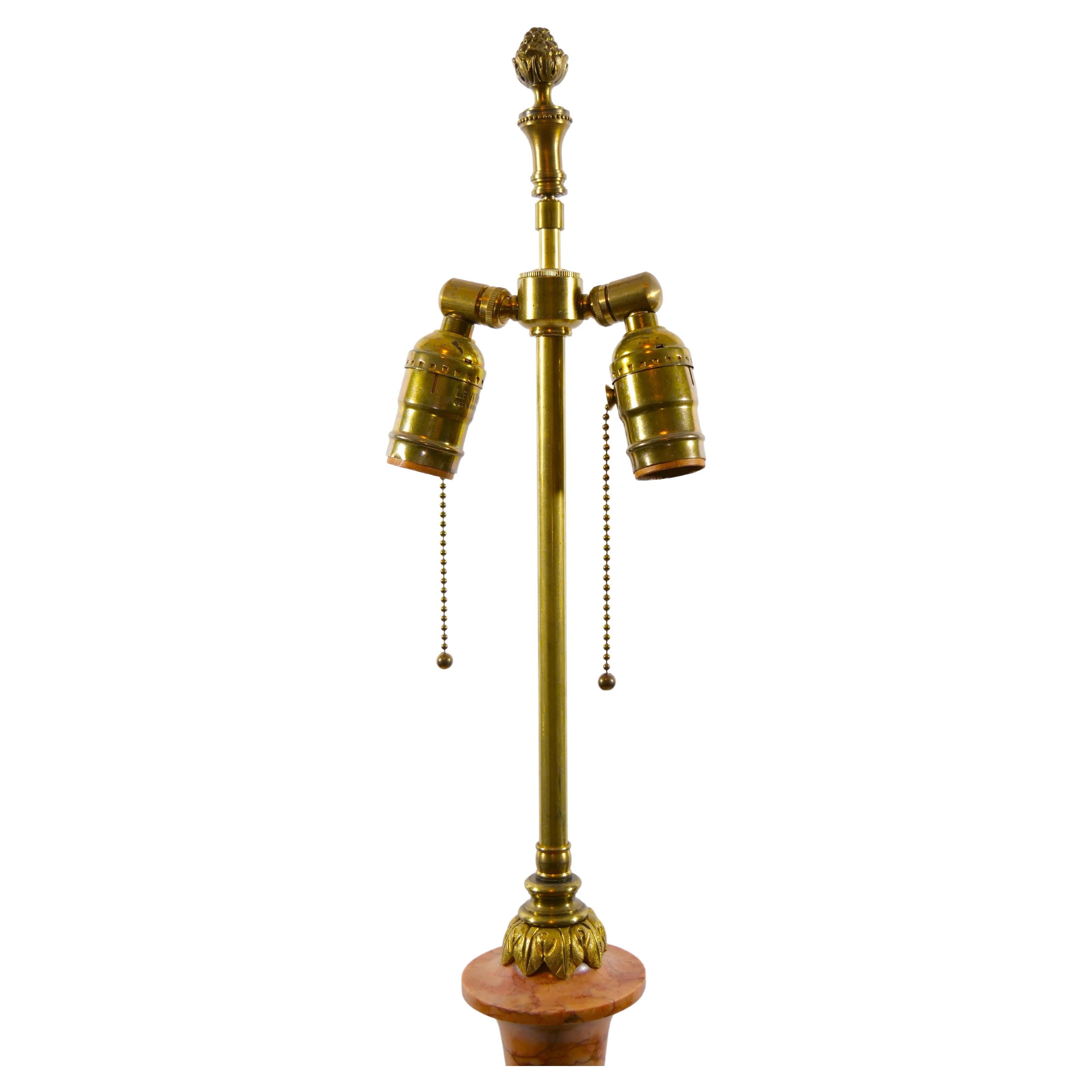 Italian Gilt Brass / Marble Base Floor Lamp 6