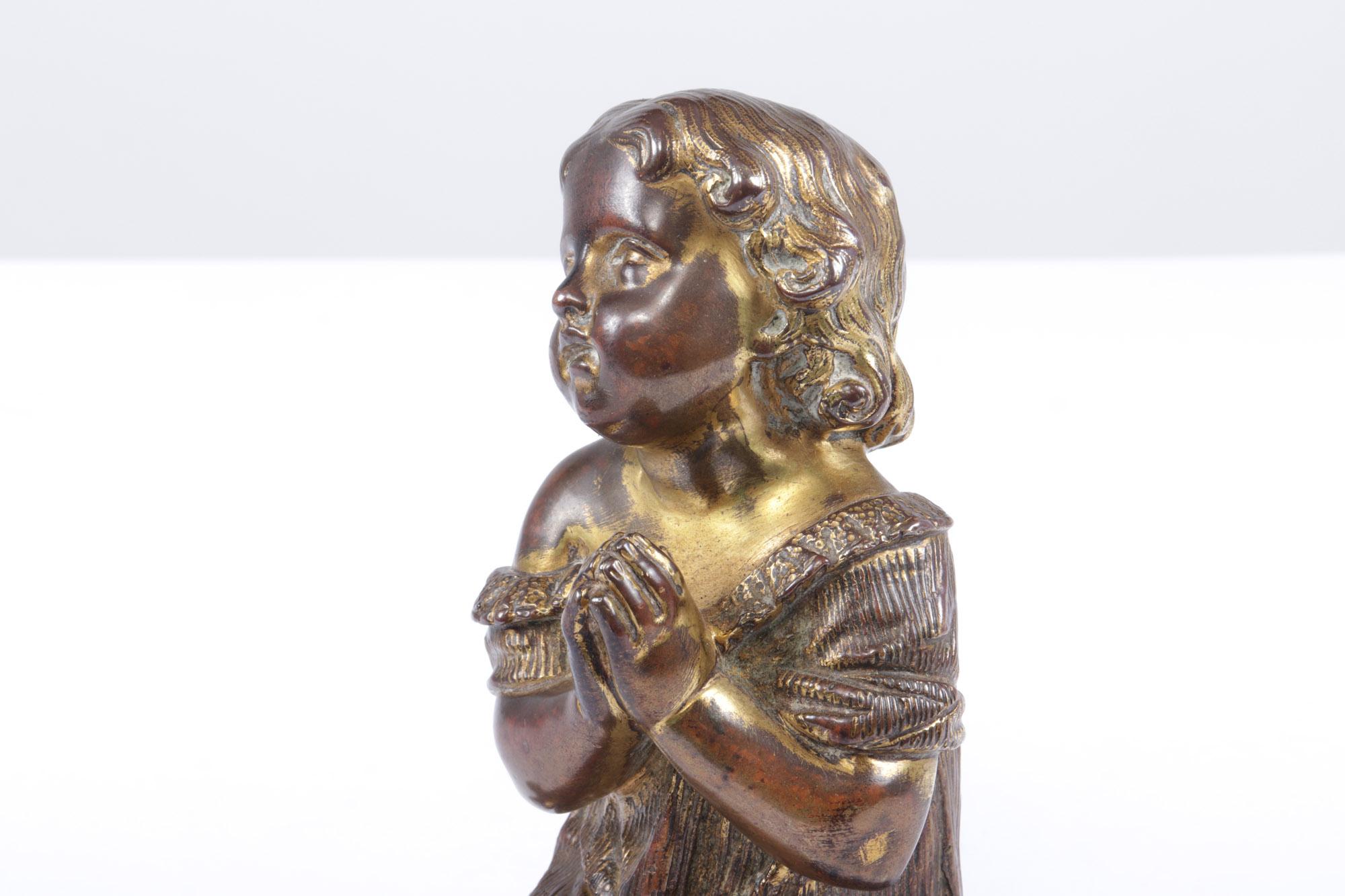 Italian Gilt Bronze Cherub, c1860 For Sale 5