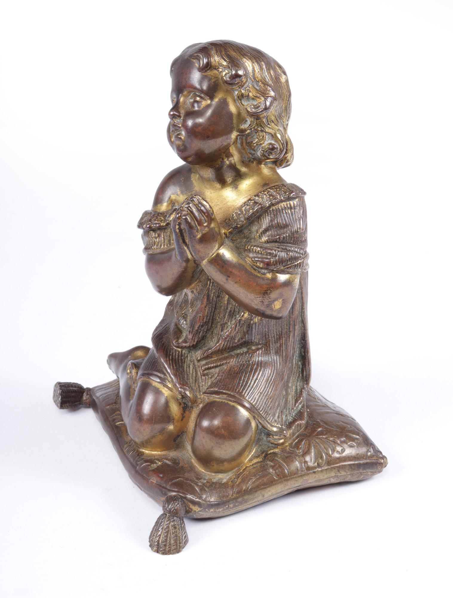Italian Gilt Bronze Cherub, c1860 For Sale 6