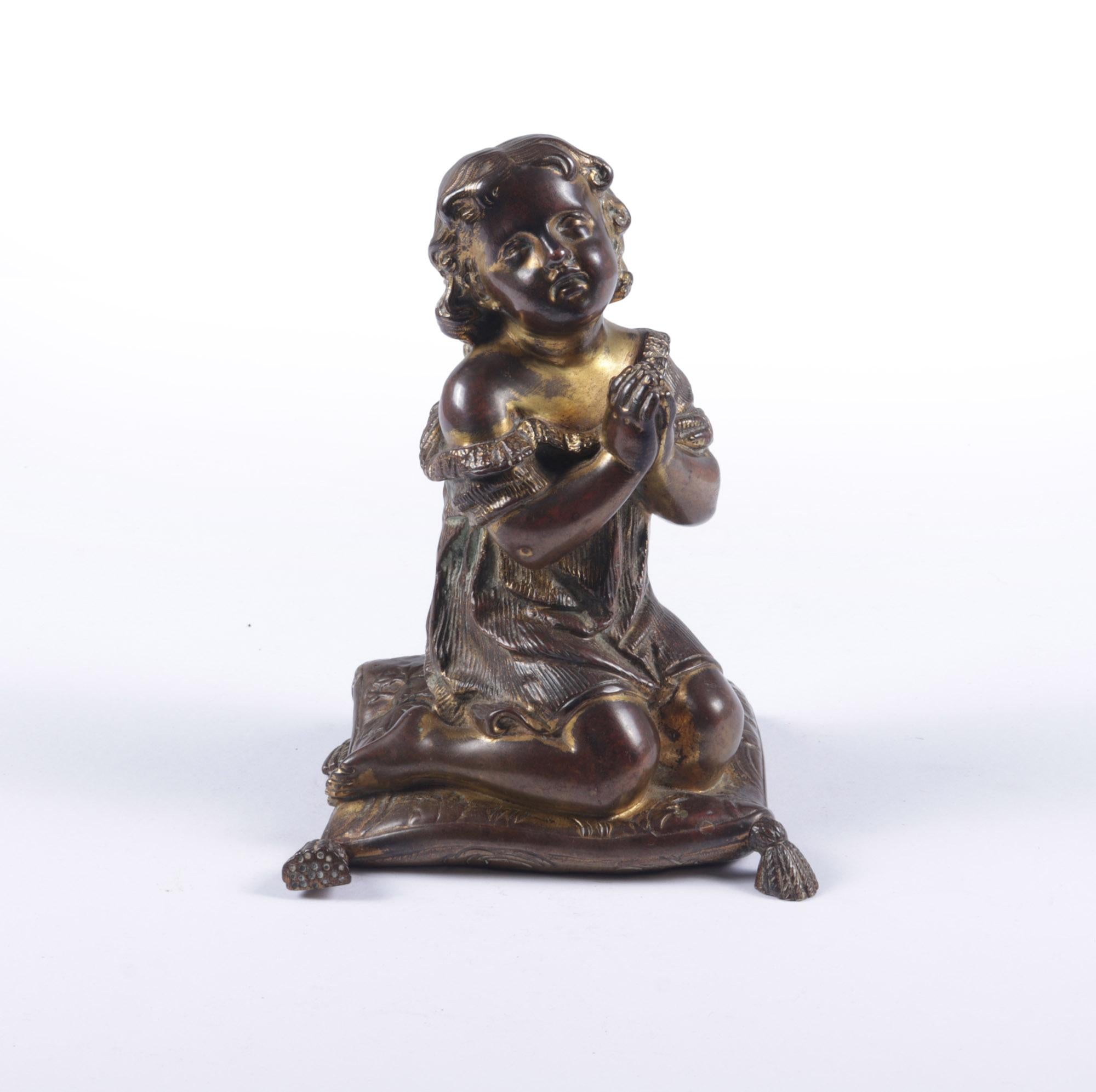 Italian Gilt Bronze Cherub, c1860 For Sale 8