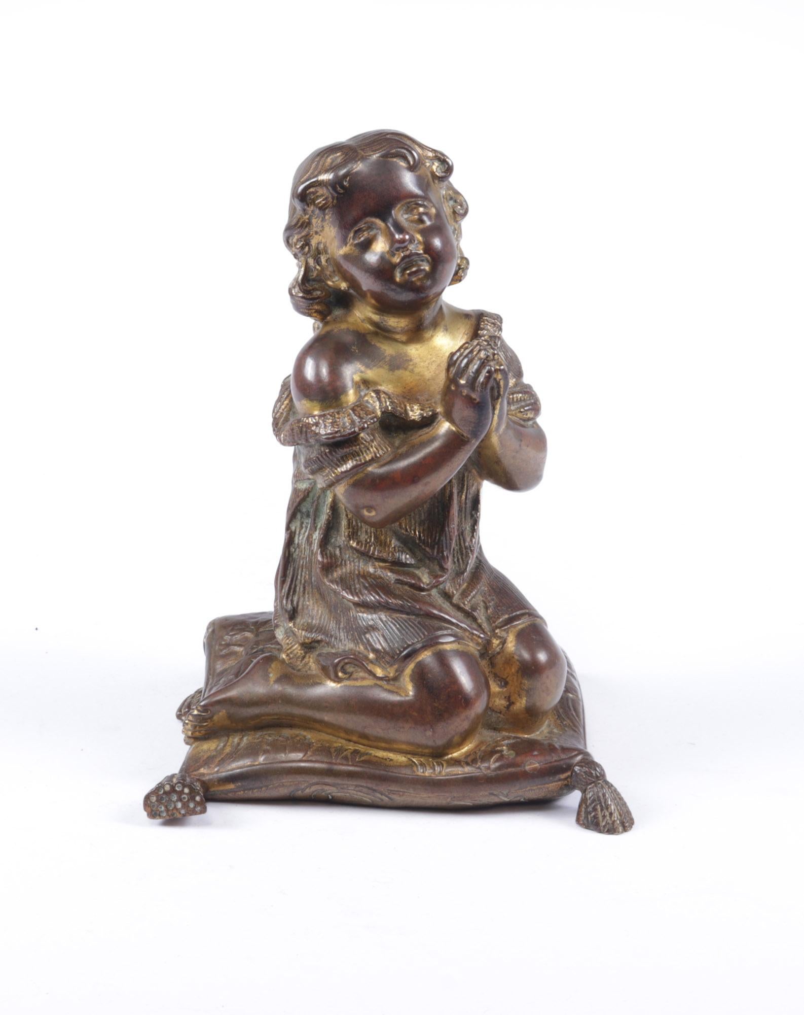 Italian Gilt Bronze Cherub, c1860 In Good Condition For Sale In Paddock Wood Tonbridge, GB