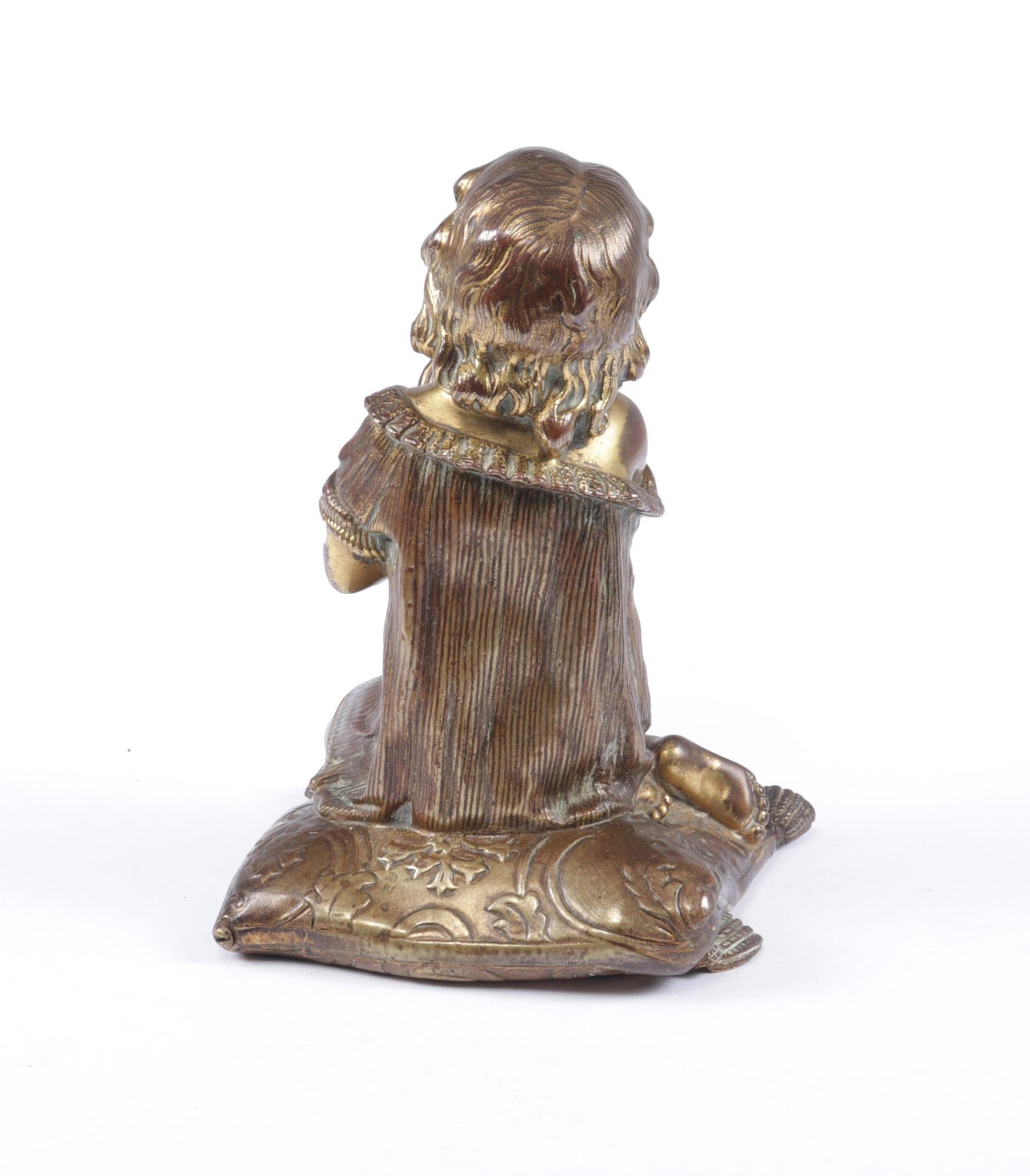 Italian Gilt Bronze Cherub, c1860 For Sale 3