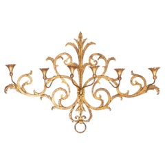 Vintage Italian Gilt Candle Wall Sconce