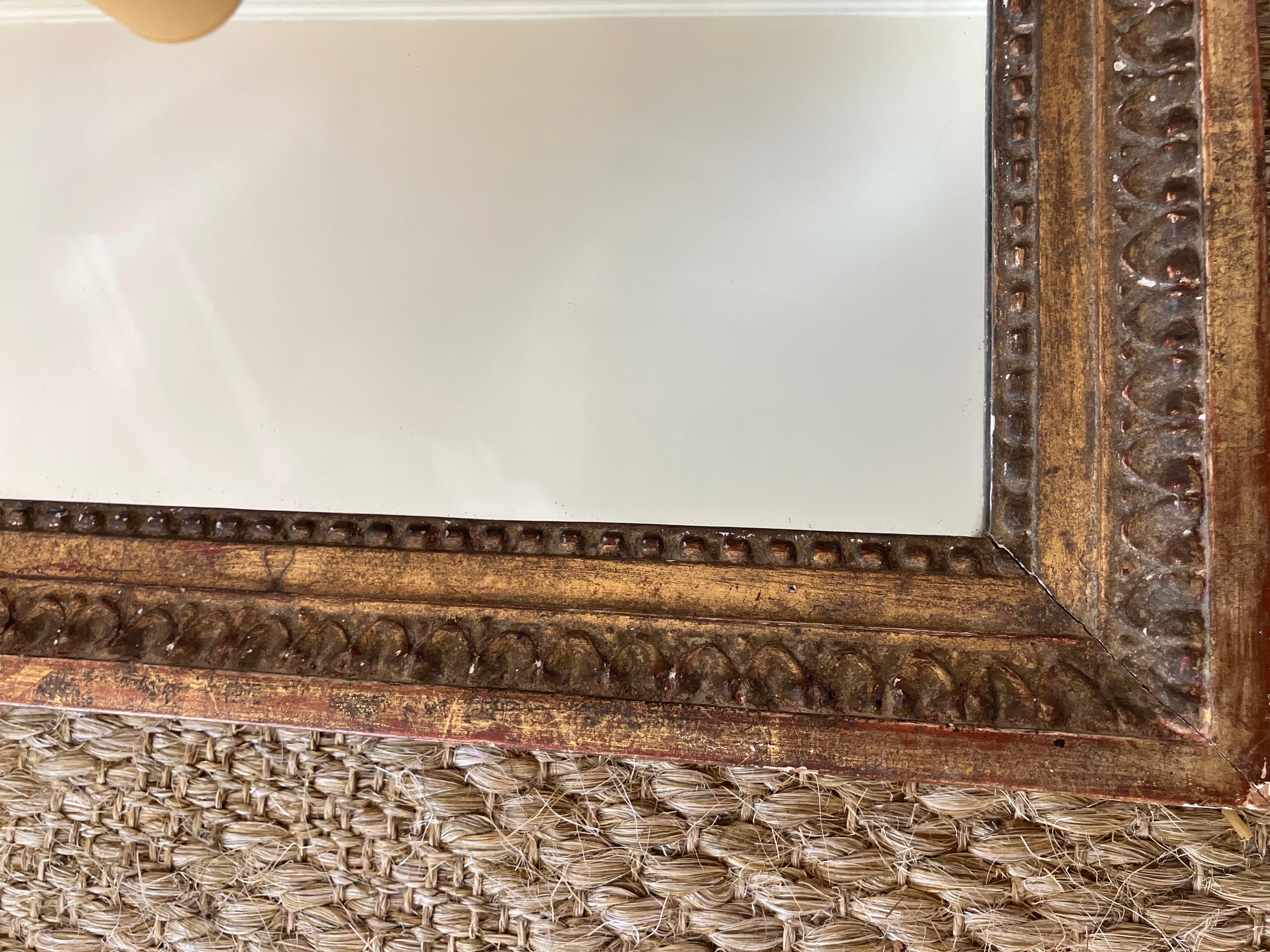 Neoclassical Italian Gilt Carved Mirror
