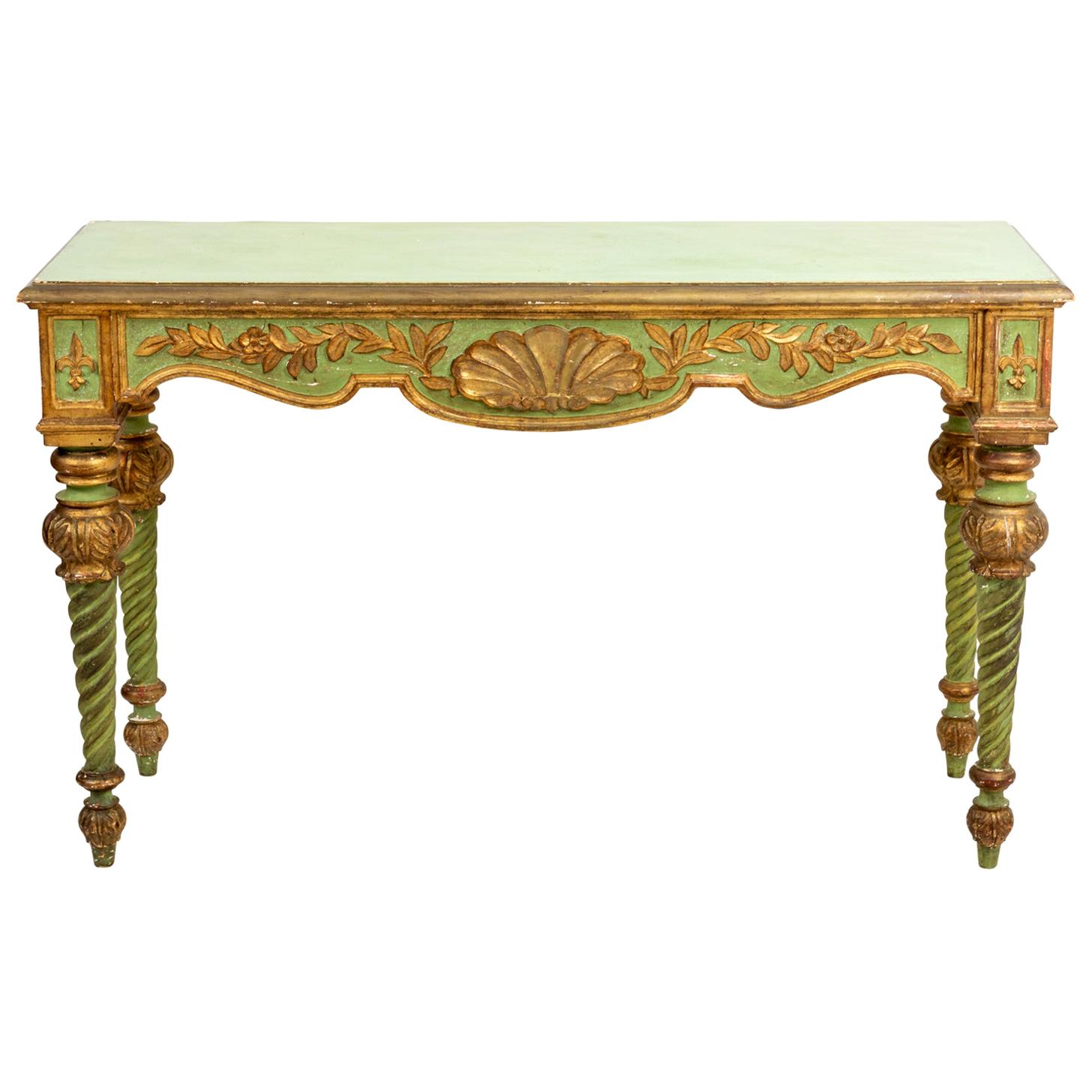 Italian Gilt Console For Sale